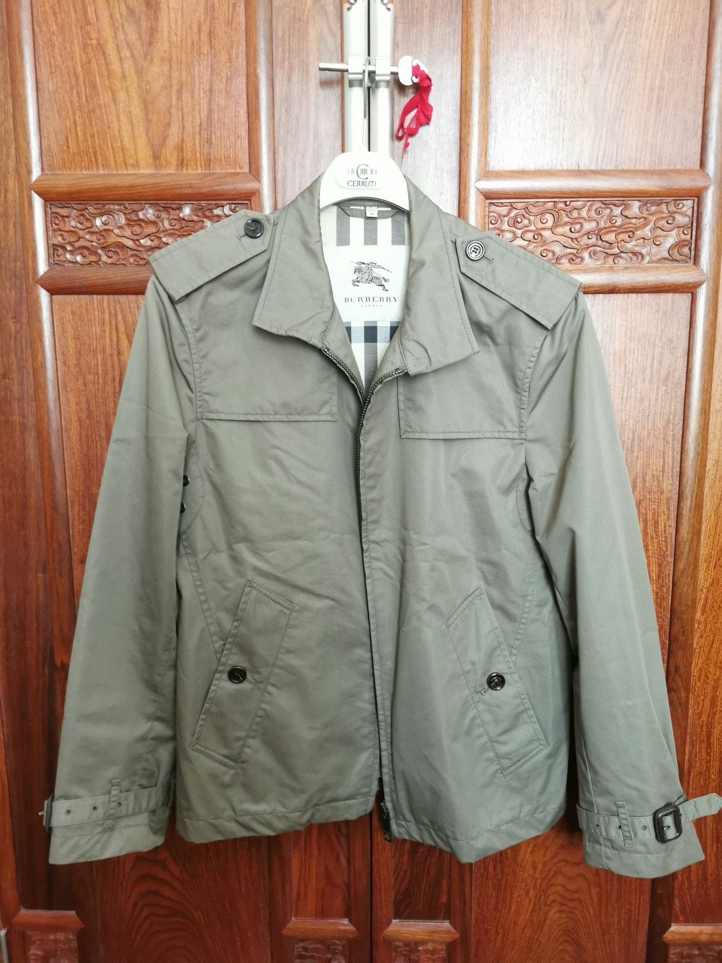 Burberry Burberry Men's Khaki Classic Jacket Size US M / EU 48-50 / 2 - 1 Thumbnail