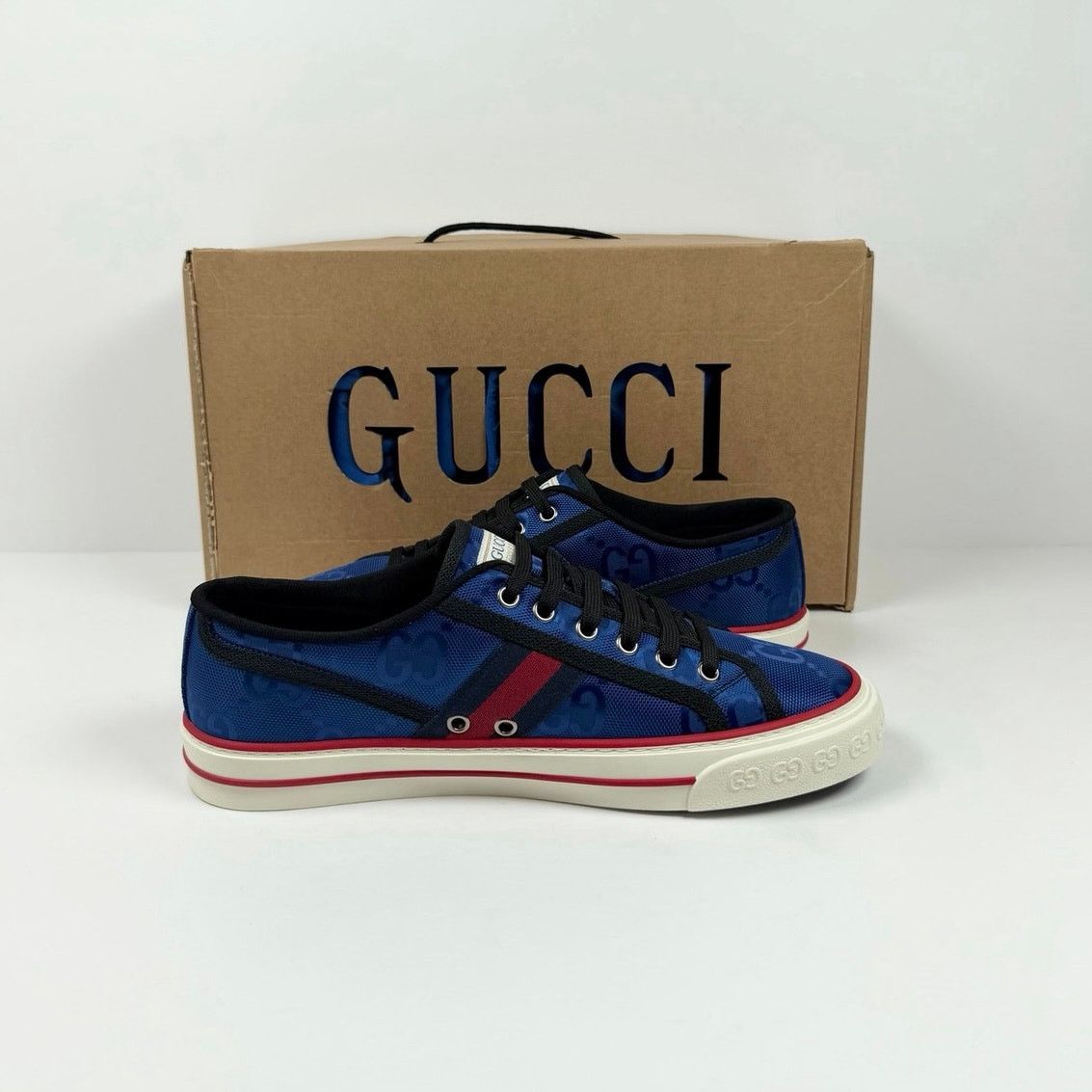 Gucci Size 8US - Gucci 1977 Blue Low Top Sneakers NEW Size US 8 / EU 41 - 4 Thumbnail