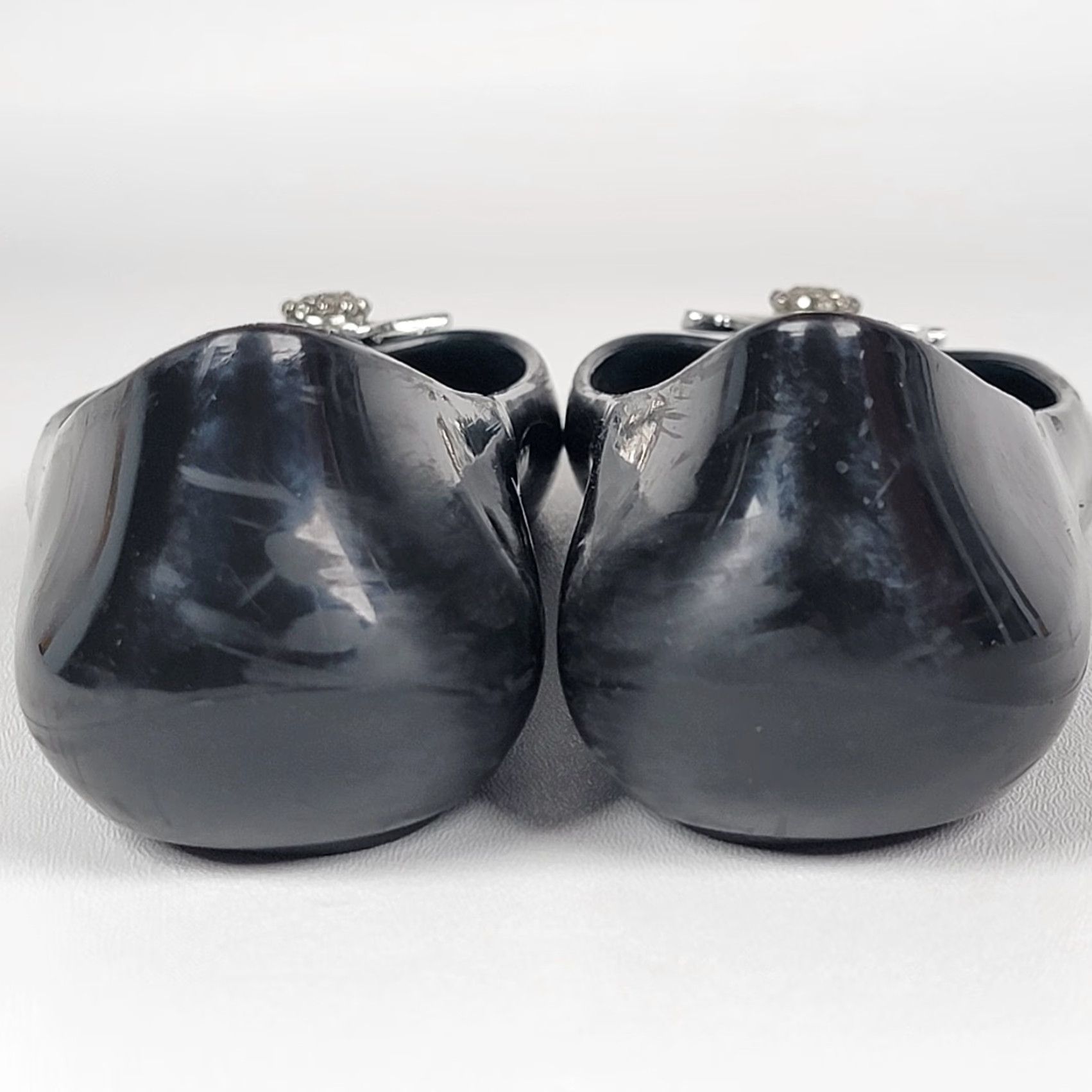 Vintage VINTAGE OKA b Charcoal Black Jelly Medallion Ballet Flats Skimmers Size 9/39 Ladies Shoes Ballet Flats Medallion Slip On Rubber Flat Womens Black 9/39 Size US 9 / IT 39 - 6 Thumbnail