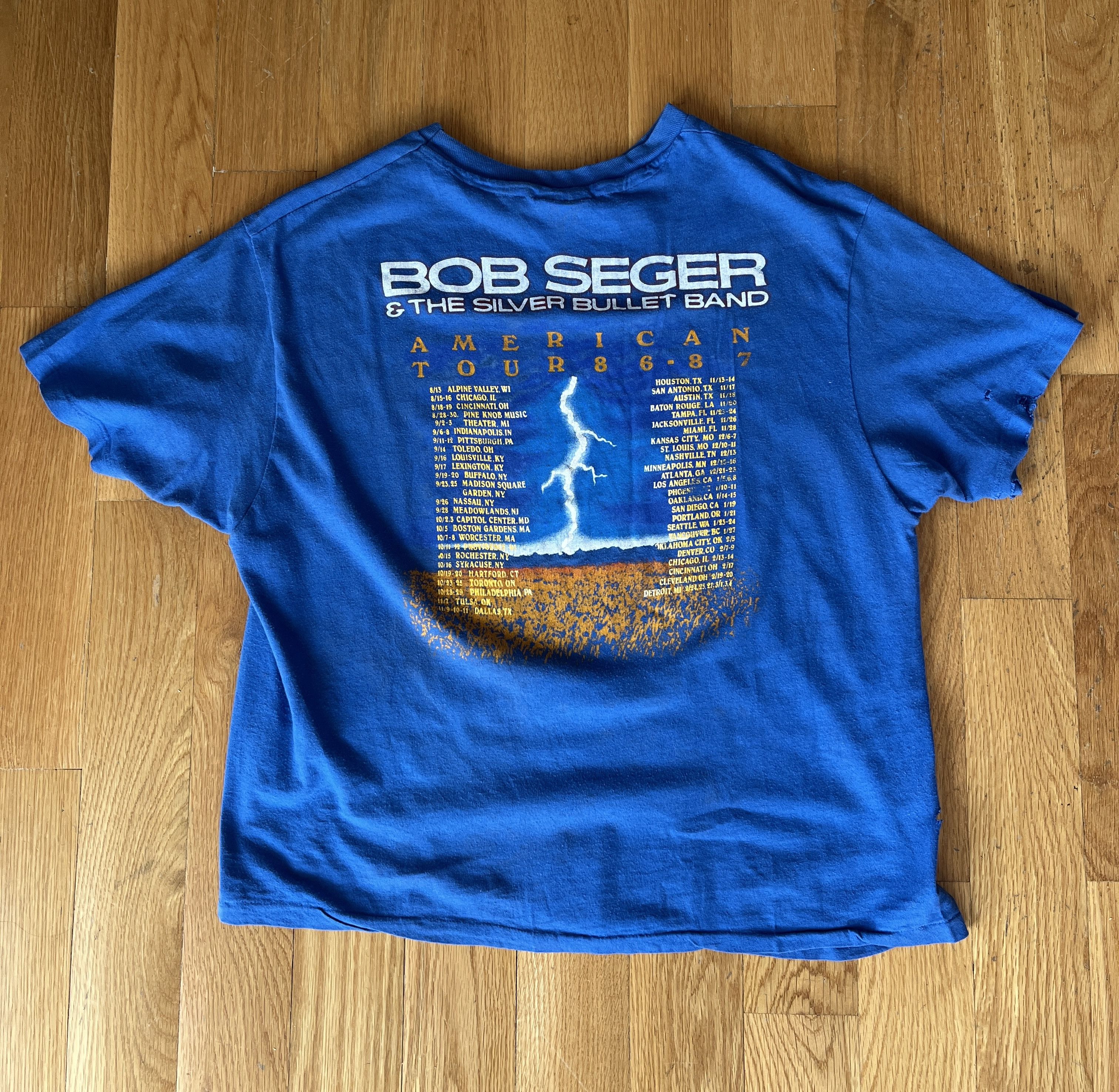Band Tees Bob Seger & The Silver Bullet Band American Storm Tour Tee Size US M / EU 48-50 / 2 - 4 Thumbnail