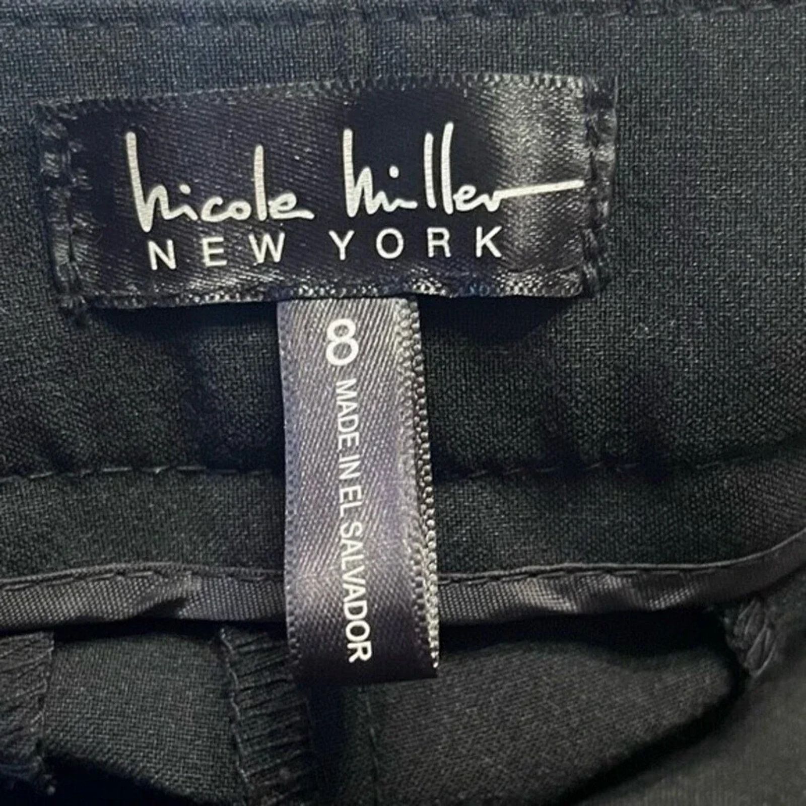 Nicole Miller Nicole Miller wide legged dress pants in black, size 8 Size 30" / US 8 / IT 44 - 2 Thumbnail