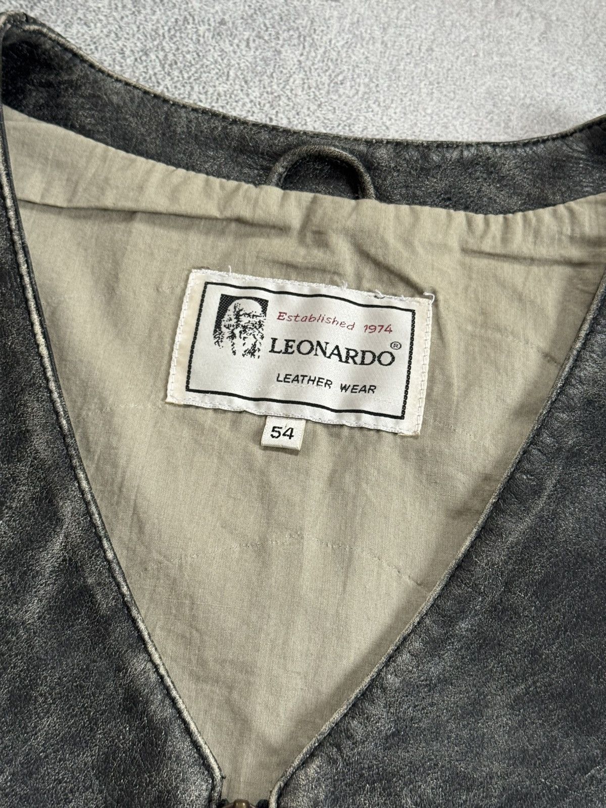 Leonard Paris Leonardo leather vest sleeveless jacket weatern cowboy 🤠 90s Size US M / EU 48-50 / 2 - 5 Thumbnail