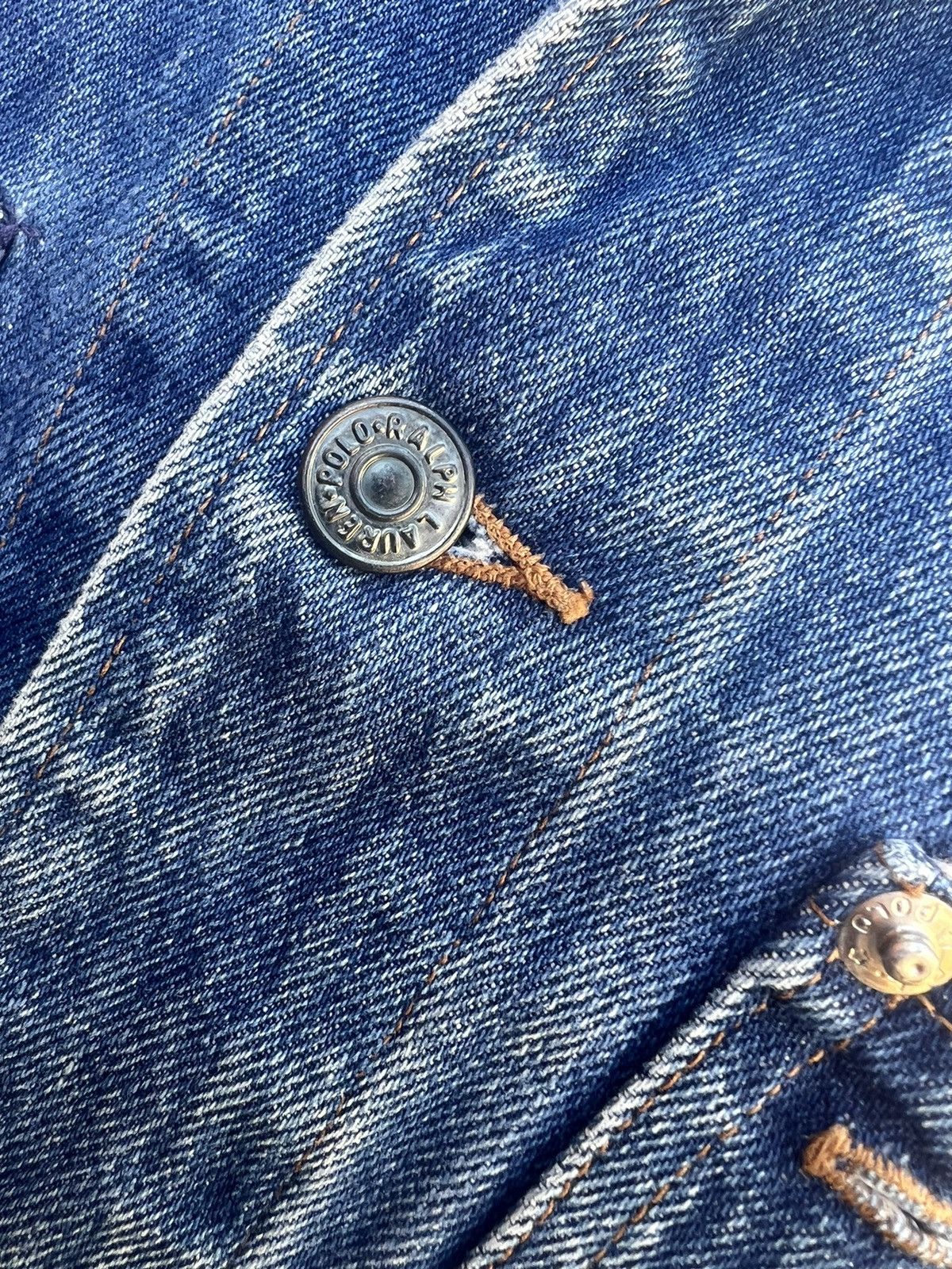 Polo Ralph Lauren Vintage 90s Polo RL Dungarees USA Trucker Jean Jacket XL Size US XL / EU 56 / 4 - 9 Thumbnail