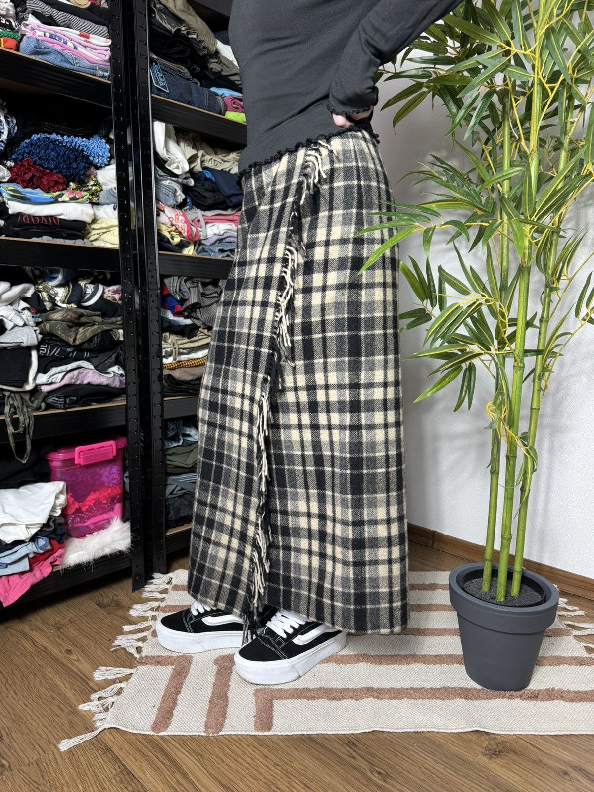 Vintage VINTAGE WOOL PLAID MAXI SKIRT Size 30" / US 8 / IT 44 - 1 Thumbnail