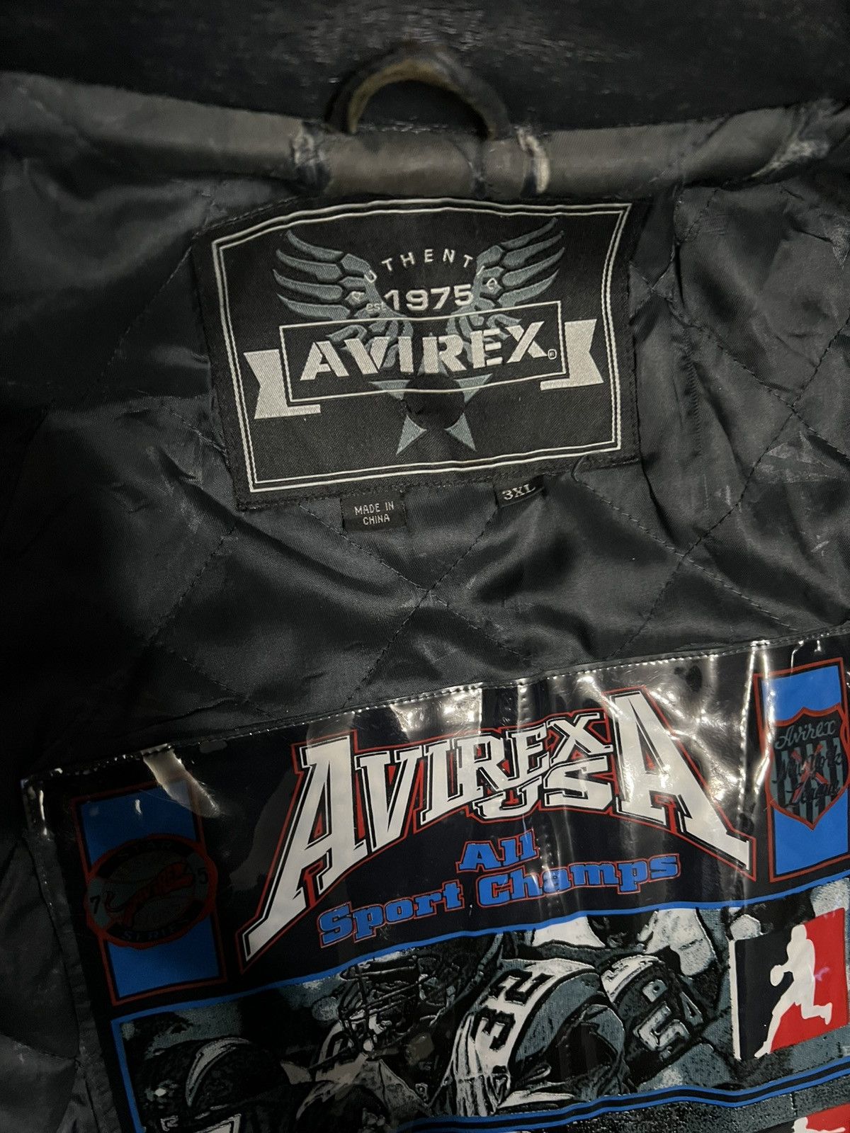 Avirex Vintage Avirex dark blue and beige leather jacket 3xl Size US XXL / EU 58 / 5 - 9 Thumbnail
