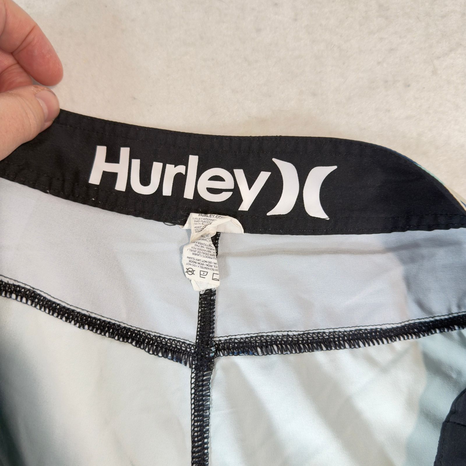 Hurley Hurley Men’s 34 Board Shorts Blue Plaid Trunks Recycled Poly Size US 34 / EU 50 - 10 Thumbnail