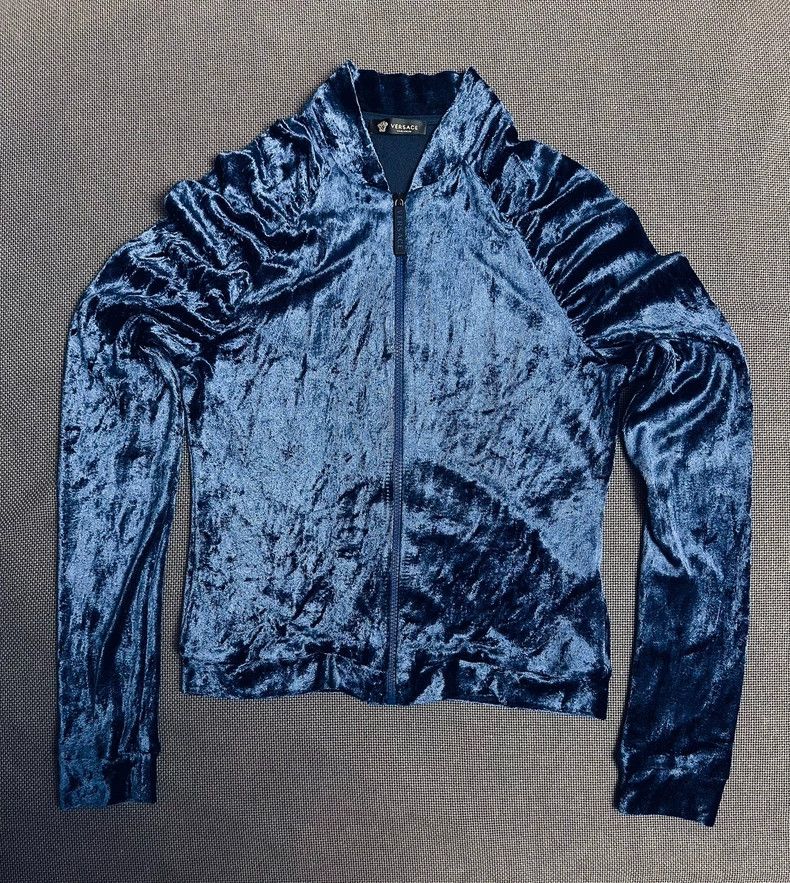 Versace Versace Velor thin coat Size XS / US 0-2 / IT 36-38 - 1 Thumbnail