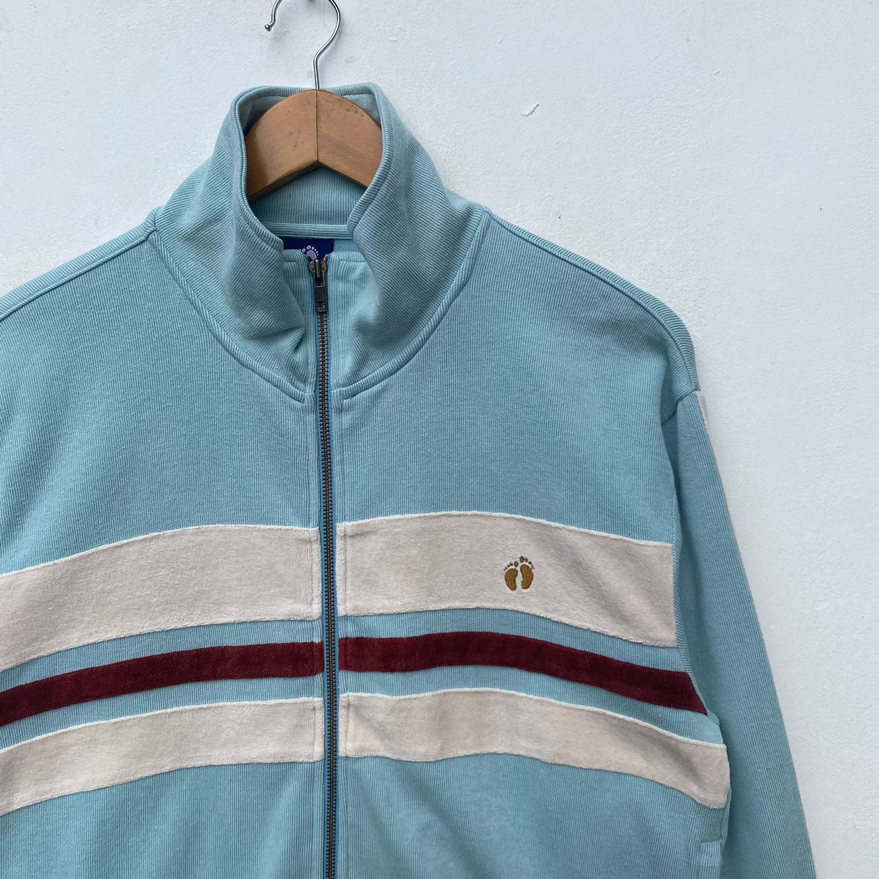 Hang Ten × Vintage VINTAGE HANG TEN ZIPPER SWEATER MEDIUM SKY BLUE Size US M / EU 48-50 / 2 - 3 Thumbnail
