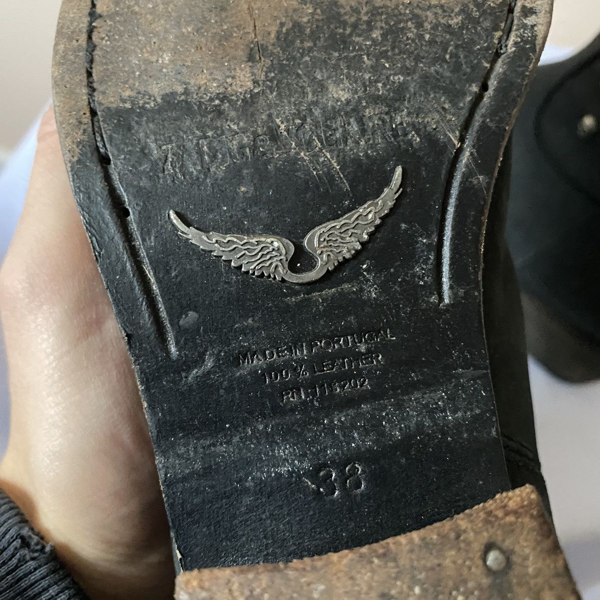 Zadig & Voltaire 00s Vintage Zadig & Voltaire Skull Biker Ankle Boots AS 98 Size US 8 / IT 38 - 6 Thumbnail
