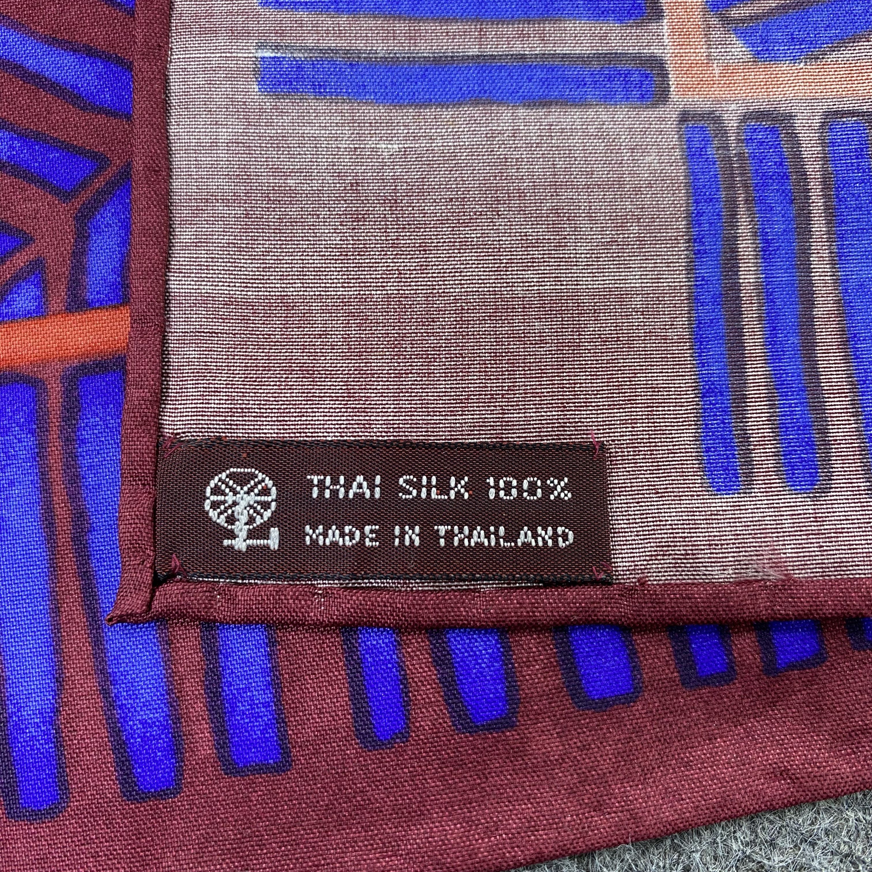 Jim Thompson Jim Thompson Elephant Silk Handkerchief Neckerchief -B1463 Size ONE SIZE - 8 Thumbnail
