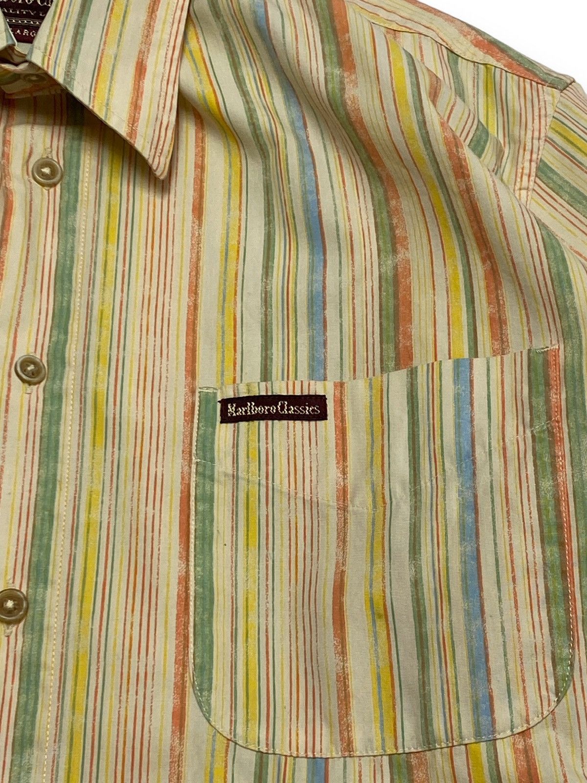 Marlboro Classics 90s Vintage MARLBORO CLASSICS Striped Multicolour Button Up Size US XL / EU 56 / 4 - 3 Thumbnail