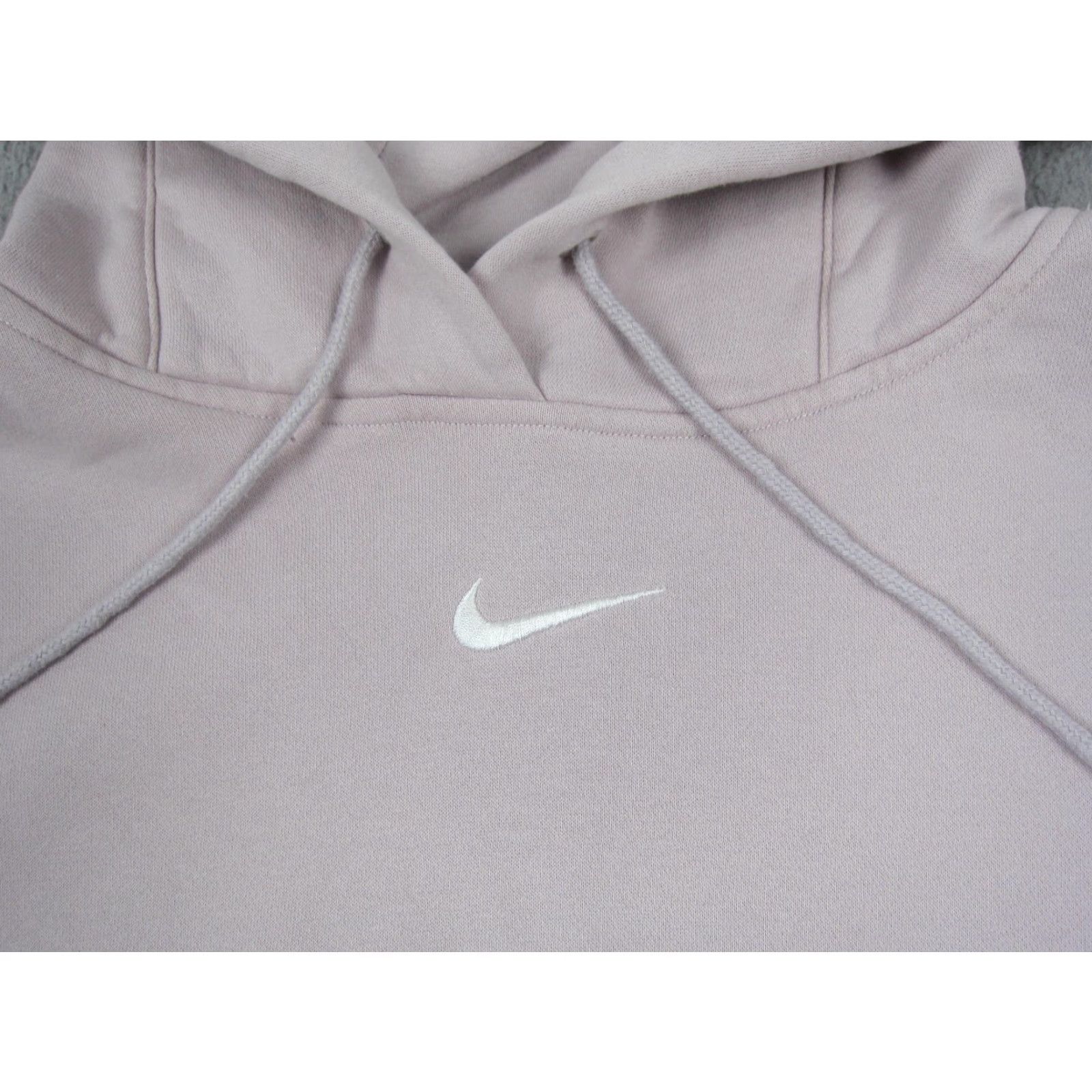 Nike NIKE Hoodie Mens L Pink Mauve Center Swoosh Fleece Sweatshirt Pullover Sportswear 90s Hooded Pockets Size US L / EU 52-54 / 3 - 3 Thumbnail