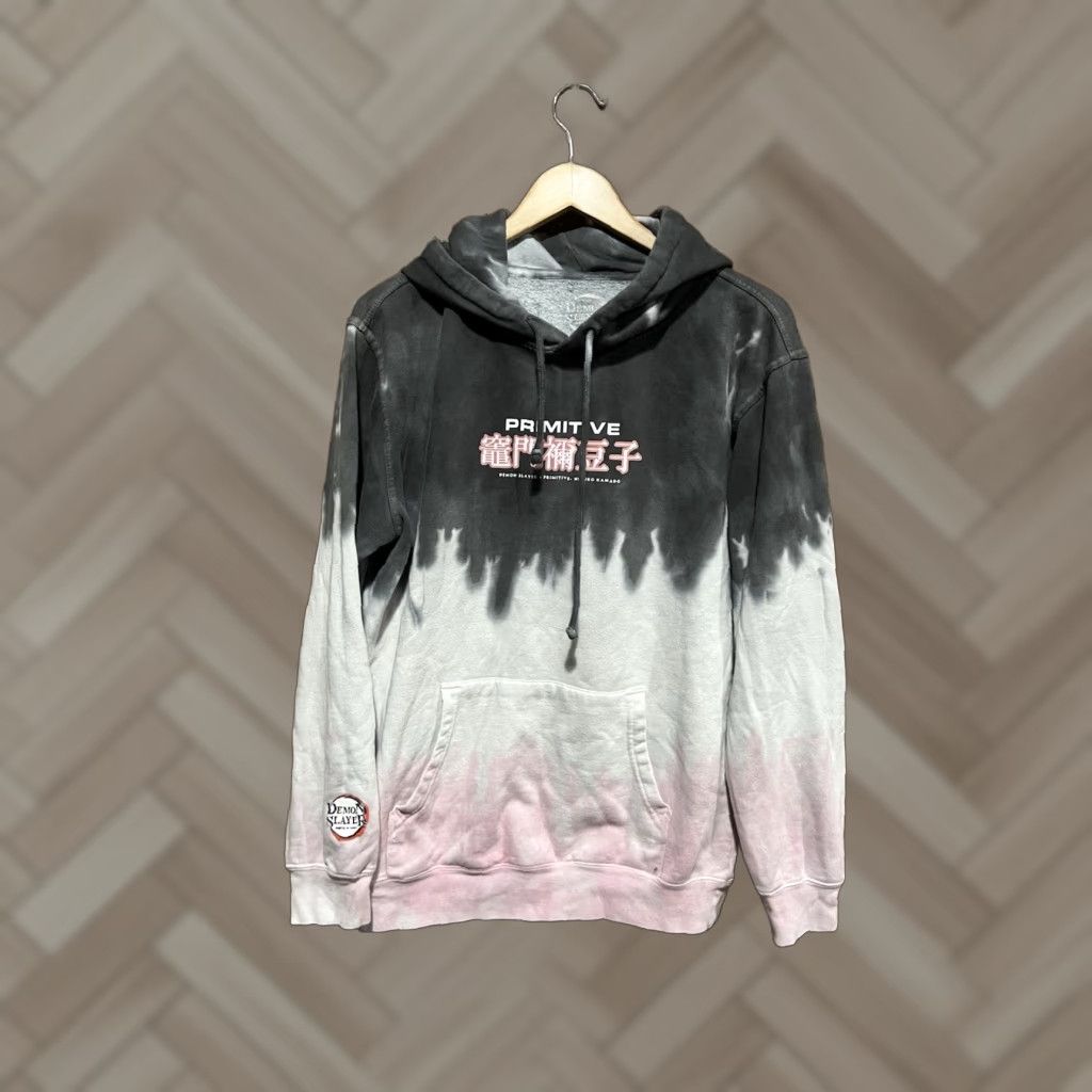 Primitive Demon Slayer Nezuko Washed Dye Pullover Hoodie Size Medium