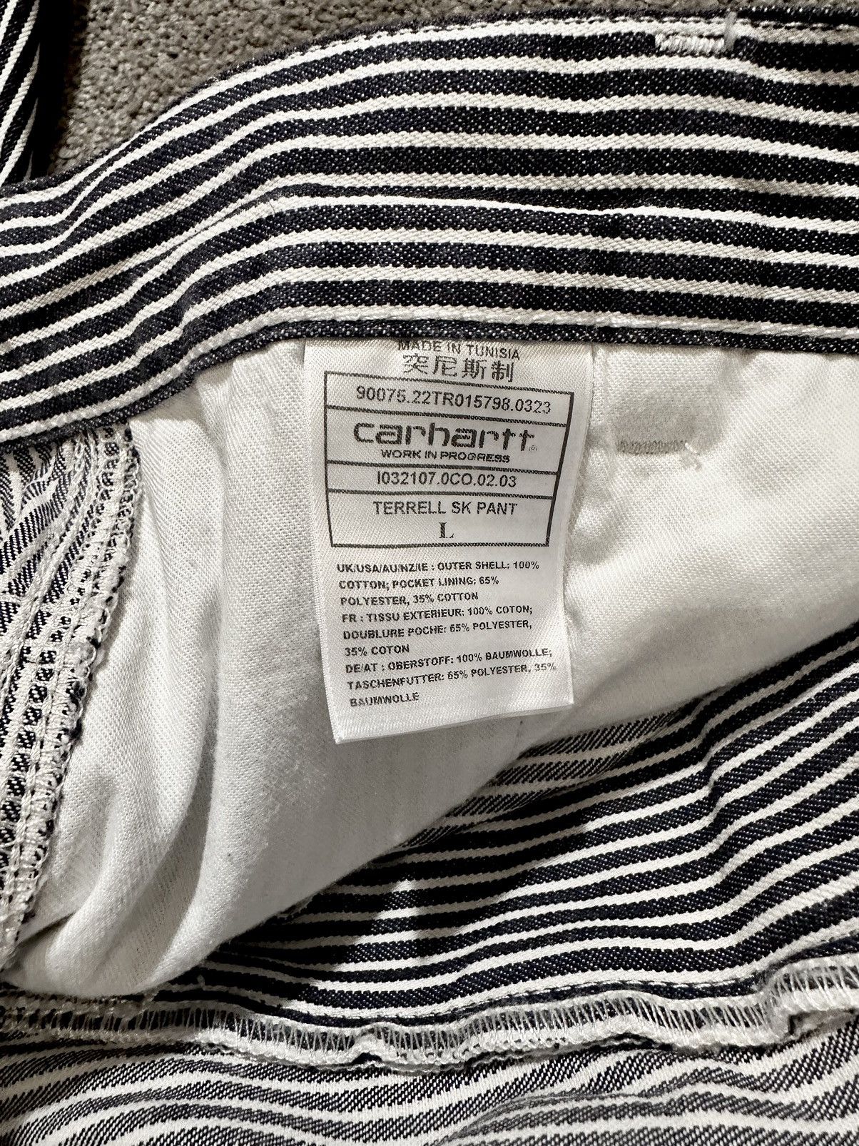 Carhartt Terrell Striped Cotton Trousers Size US 40 / EU 56 - 7 Thumbnail