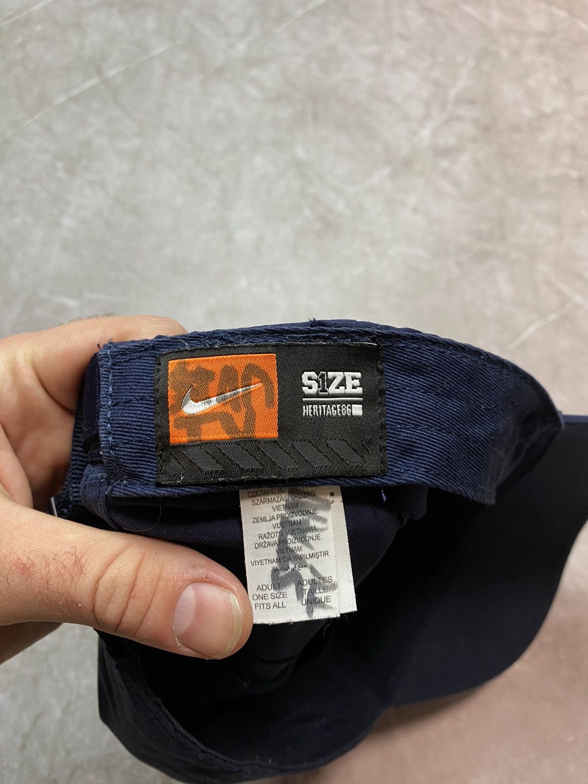 Nike × Vintage Nike Vintage Cap Navy Size ONE SIZE - 4 Thumbnail