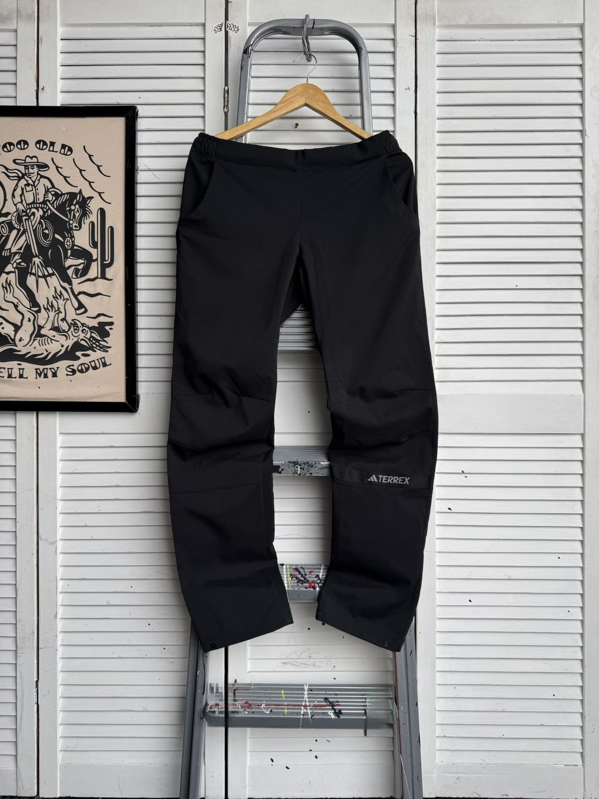 Adidas Adidas Terrex Softshell Hiking Pants Black Women L Size 30" / US 8 / IT 44 - 1 Thumbnail