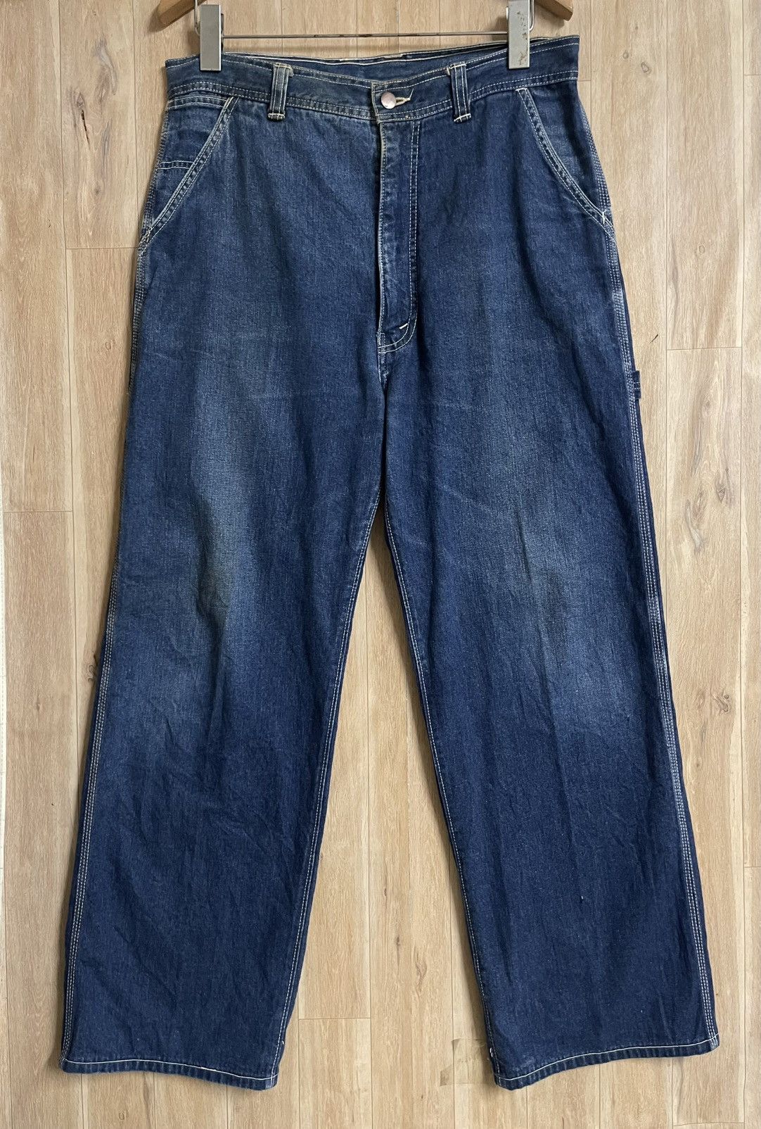 Vintage Vintage 60’s Carpenter Pants W33 L42 Buckle Back by Bobson Size US 33 - 11 Thumbnail