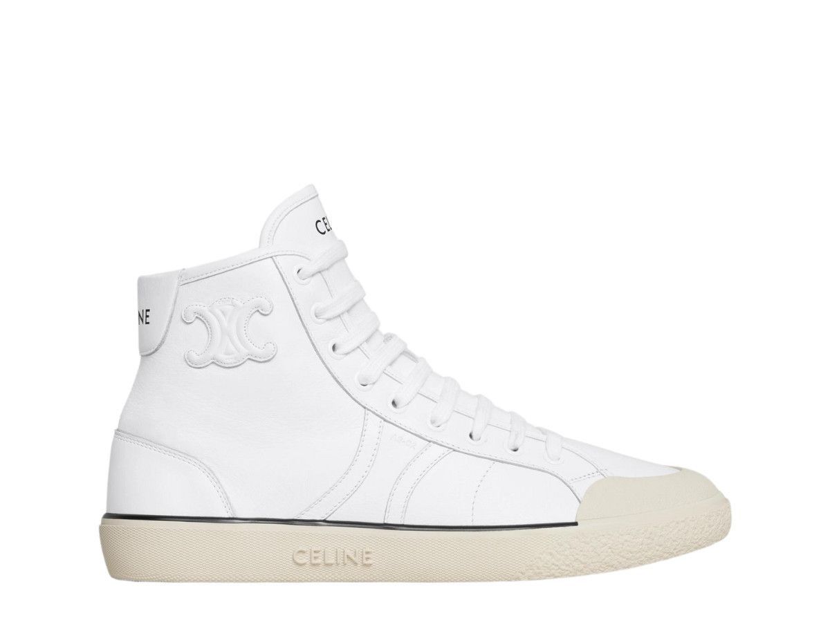 Celine AS-02 Mid Low Lace-Up Alan Sneakers with Triomphe Patch in Calfskin Size US 11 / IT 41 - 1 Thumbnail