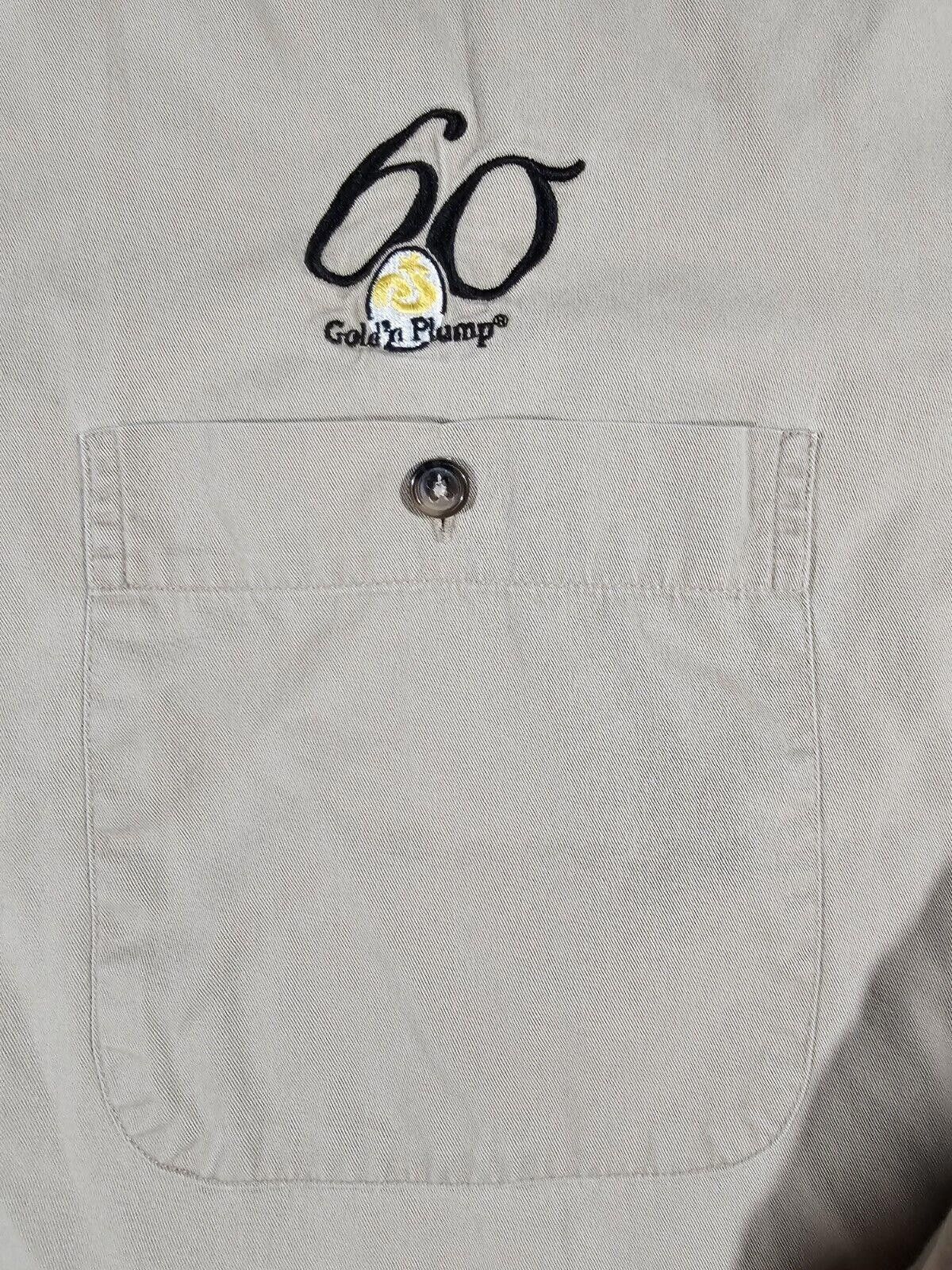 Designer 60 Gold n Plump button-up Large Work shirt Logo Luna Pier Size ONE SIZE - 2 Thumbnail