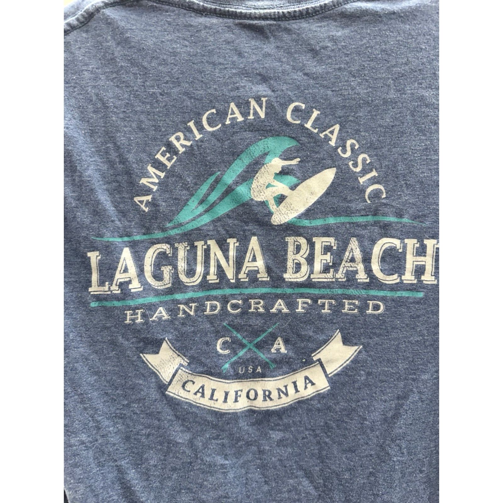 Vintage Smart Blanks T-Shirt Blue Laguna Beach Graphic Short Sleeve Women Small Regular Cotton Polyester Size M / US 6-8 / IT 42-44 - 7 Thumbnail