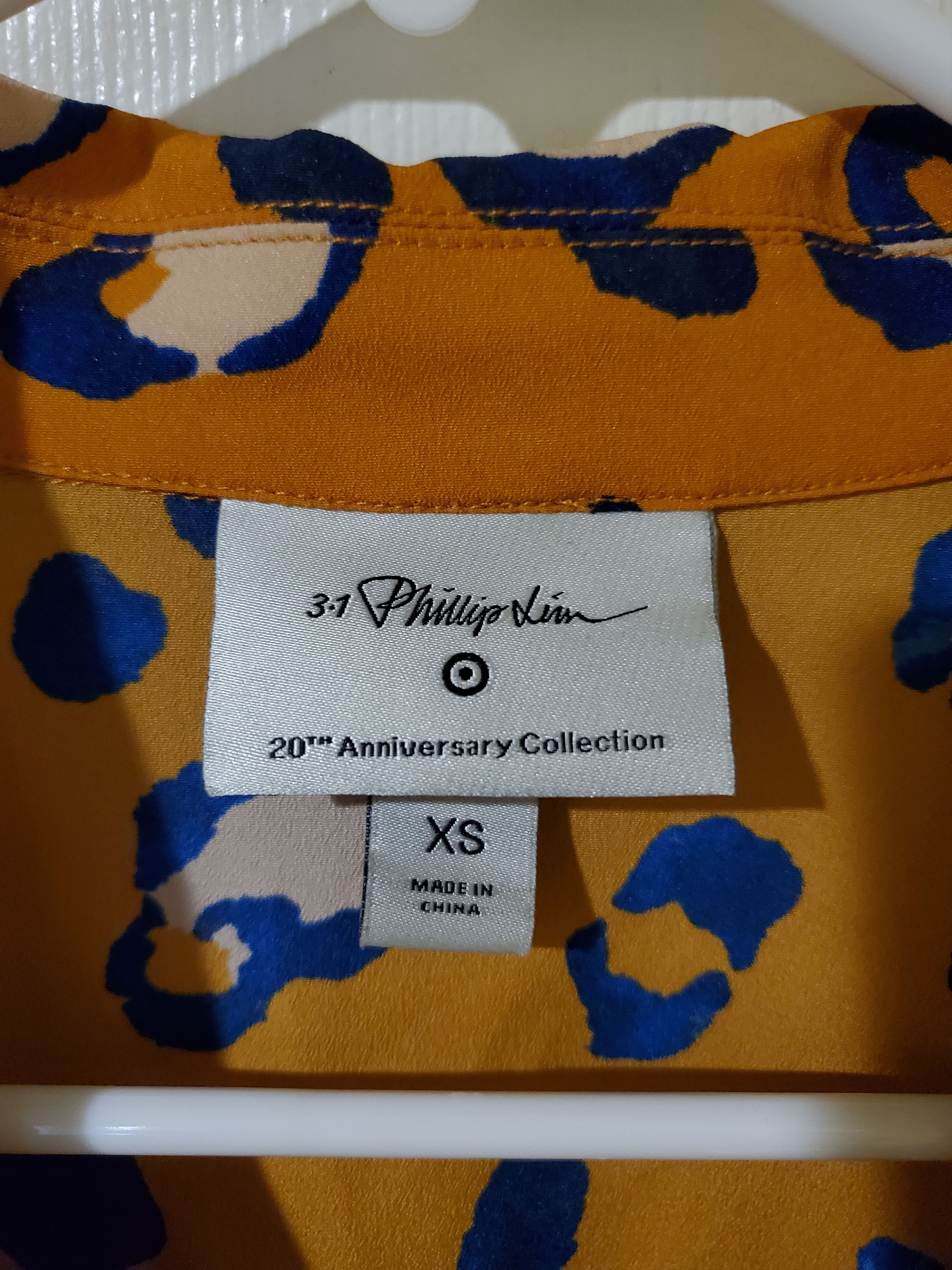 3.1 Phillip Lim Women's Gold + Blue Leopard Print Thin Blazer (size xs) Size XS / US 0-2 / IT 36-38 - 6 Thumbnail
