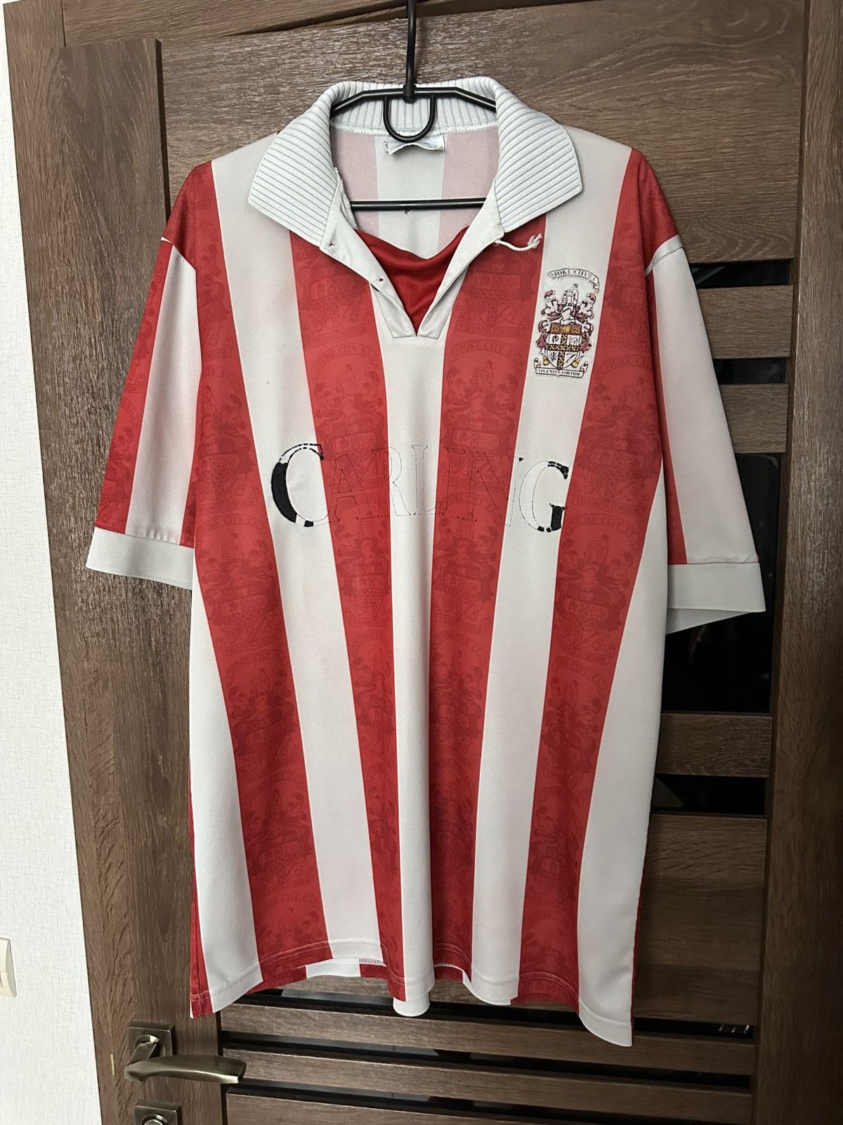 Asics 1994/1995 Stoke City Asics Vintage Soccer Jersey T-Shirt Kit Size US L / EU 52-54 / 3 - 3 Thumbnail