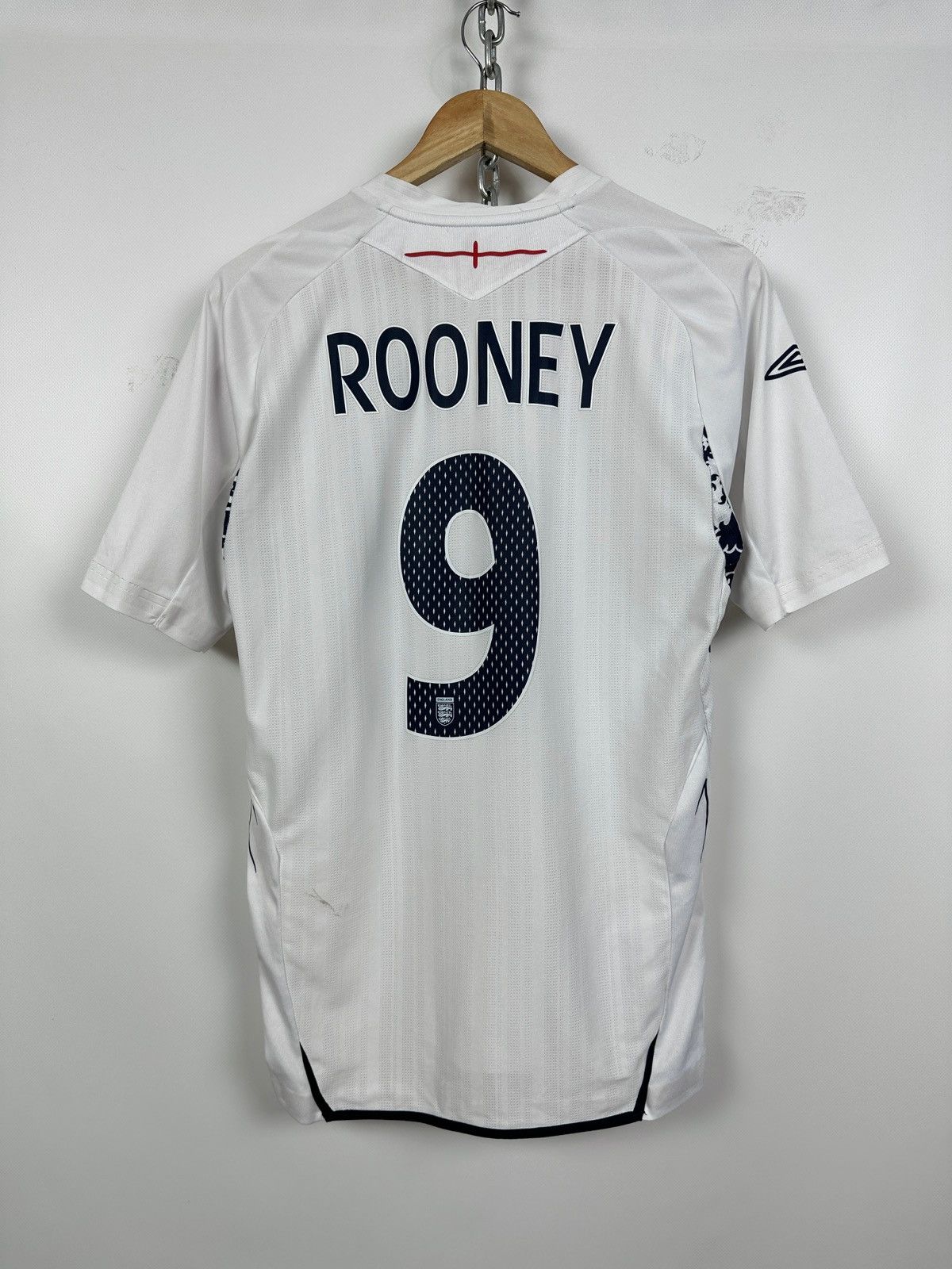 2008 Umbro England Wayne Rooney #9 Home Soccer Jersey