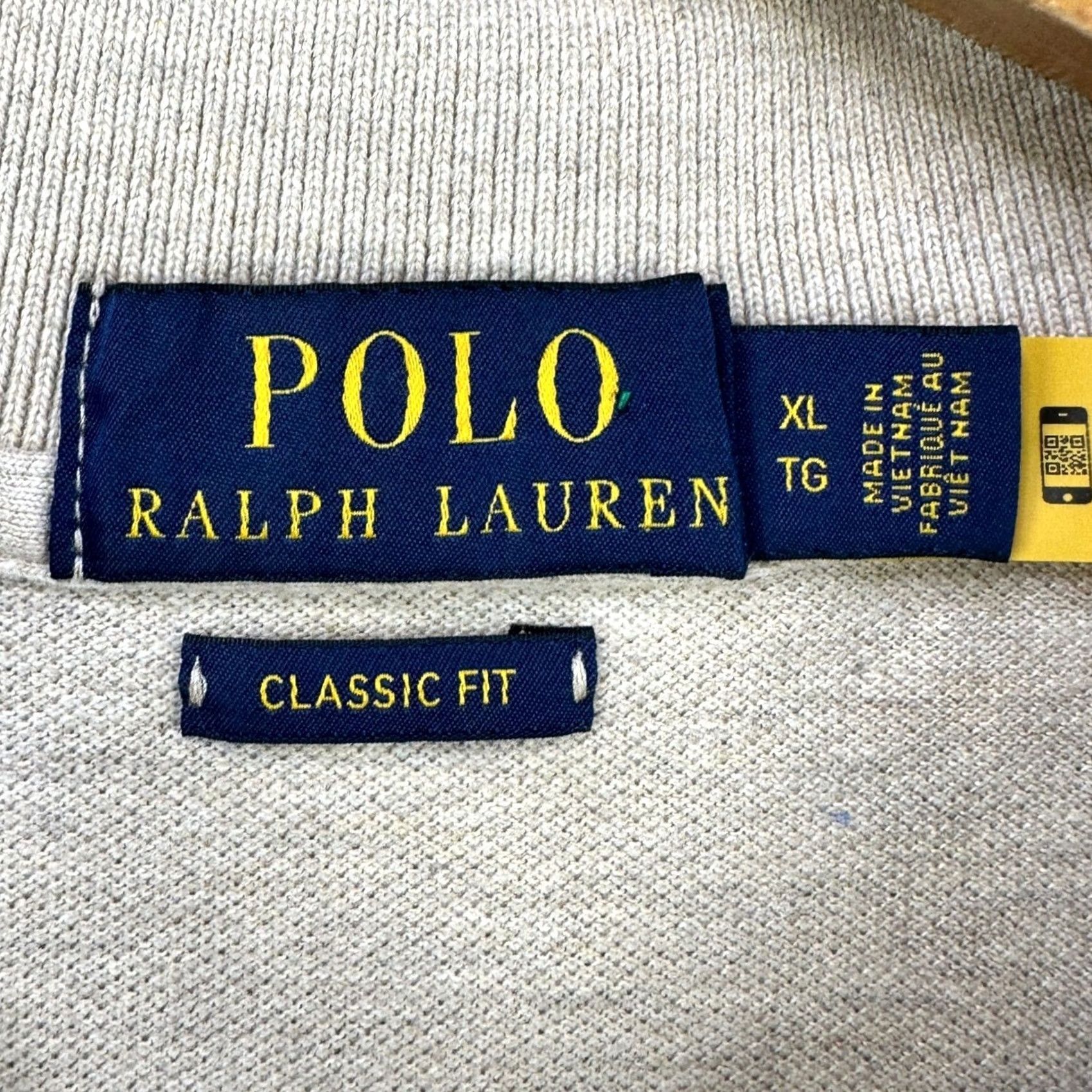 Polo Ralph Lauren VINTAGE Ralph Lauren Polo Shirt Mens XL Gray Long Sleeve Rugby Pony Casual Classic Fit Size US XL / EU 56 / 4 - 5 Thumbnail