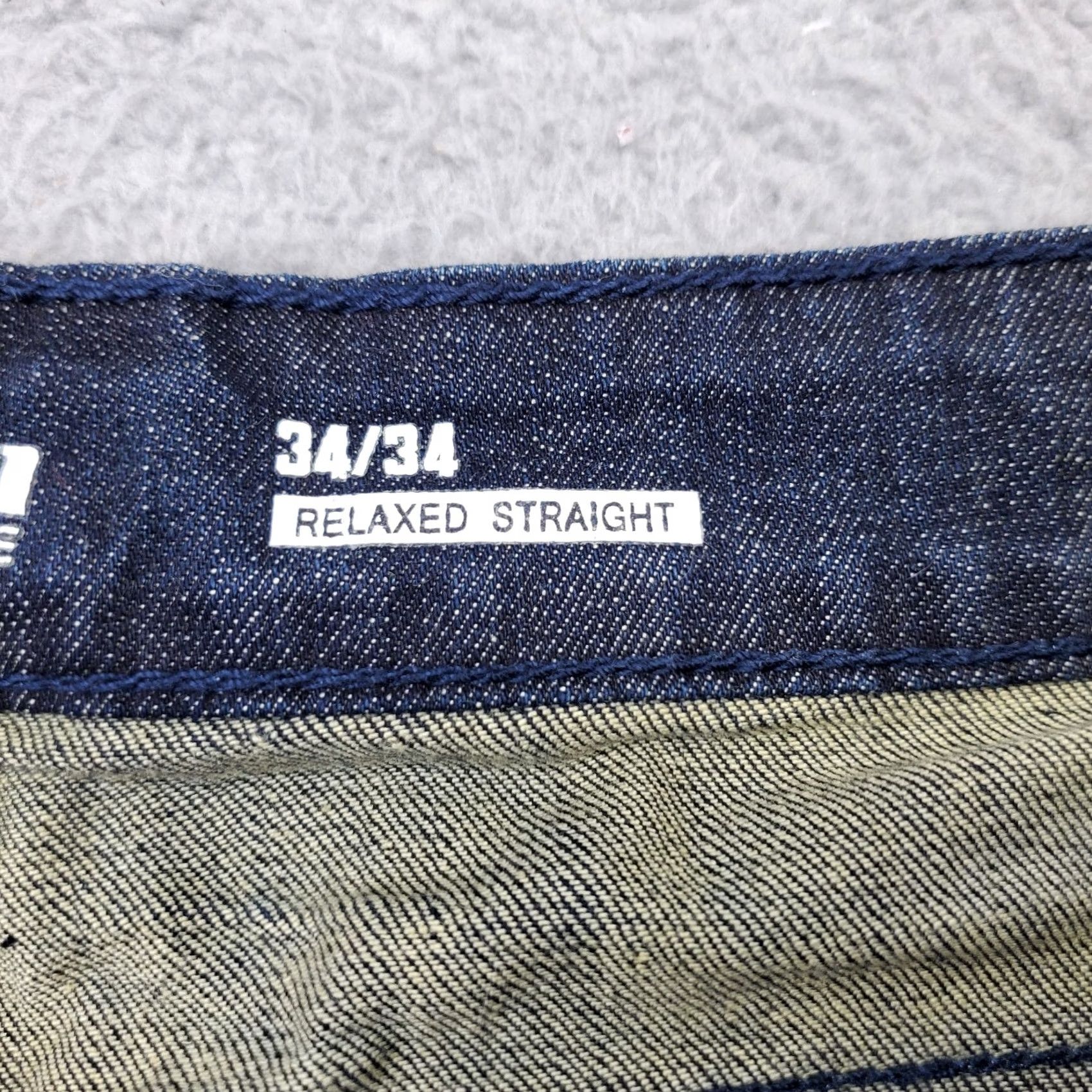 Vintage Urban Pipeline Jeans Mens 34/34 Blue Denim Relaxed Stretch Dark Wash Straight Leg Jeans Size US 34 / EU 50 - 4 Thumbnail