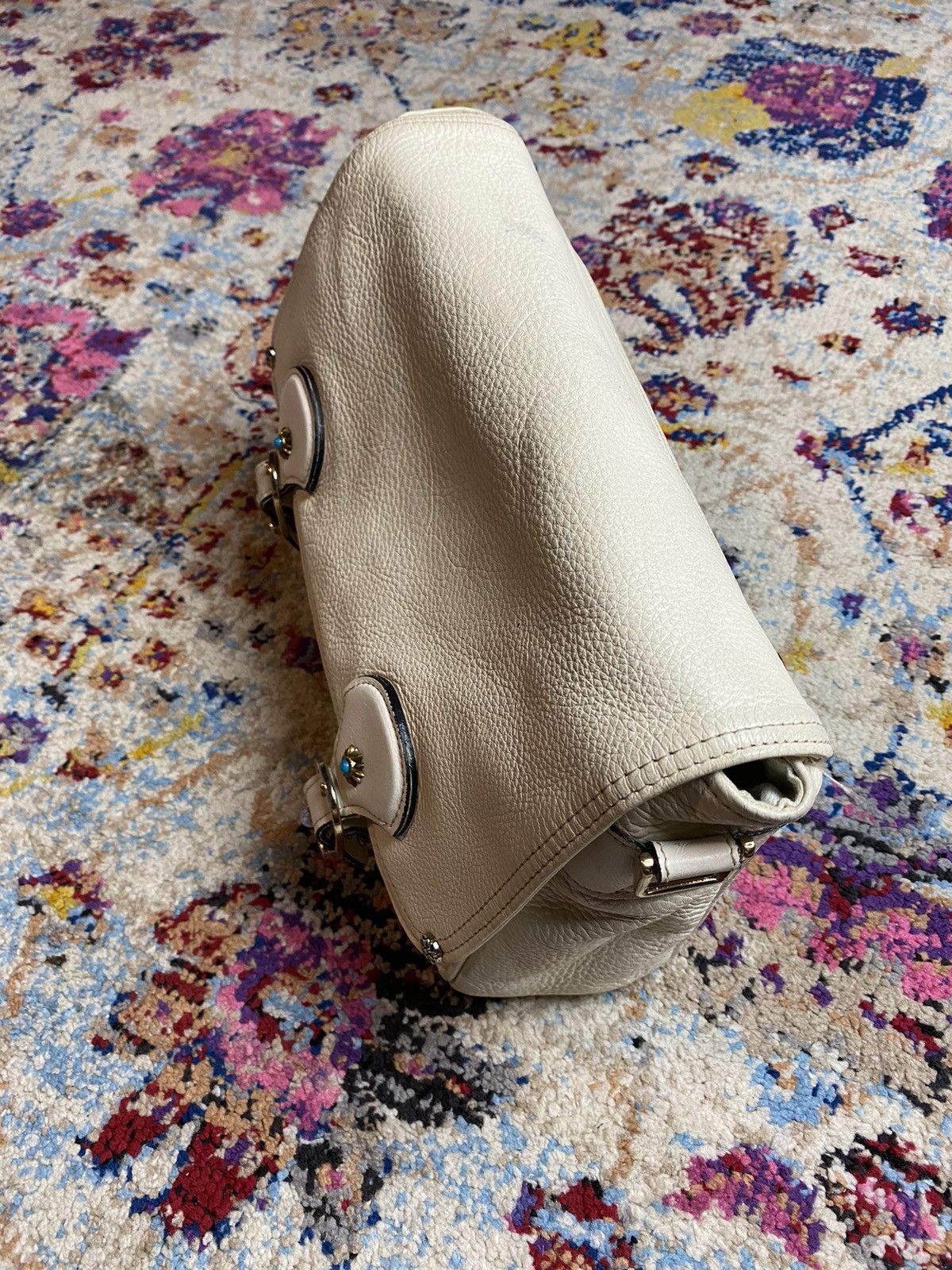 Japanese Brand × Other × Vintage Vintage Japan full grained White Leather Artisan Messenger Size ONE SIZE - 5 Thumbnail