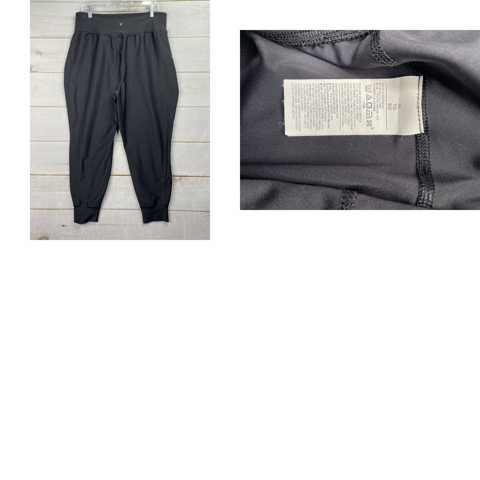 Old Navy Old Navy Active XL Hi Rise Powersoft Go-Dry Leggings Joggers Black Pockets Size 40" / US 18 - 8 Thumbnail