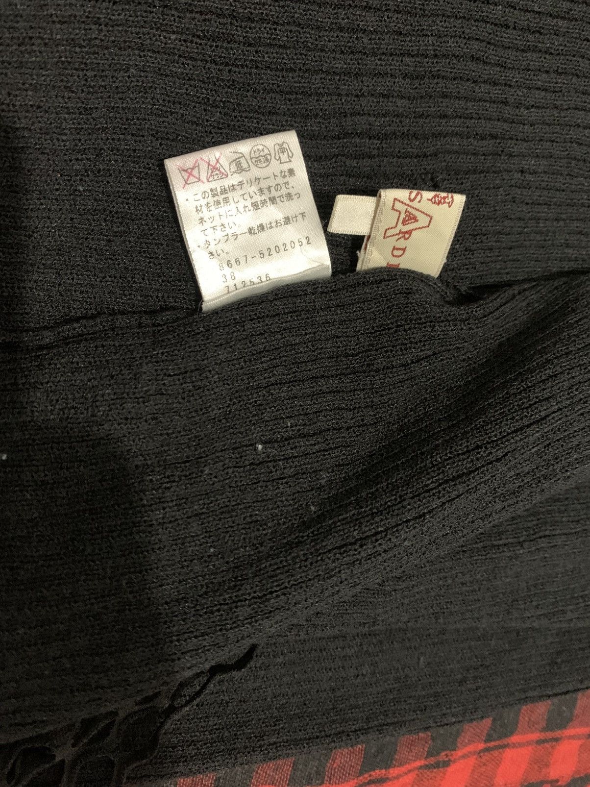 Japanese Brand Trussardi Cross Distressed Back Cardigan with Scarf Size M / US 6-8 / IT 42-44 - 17 Thumbnail