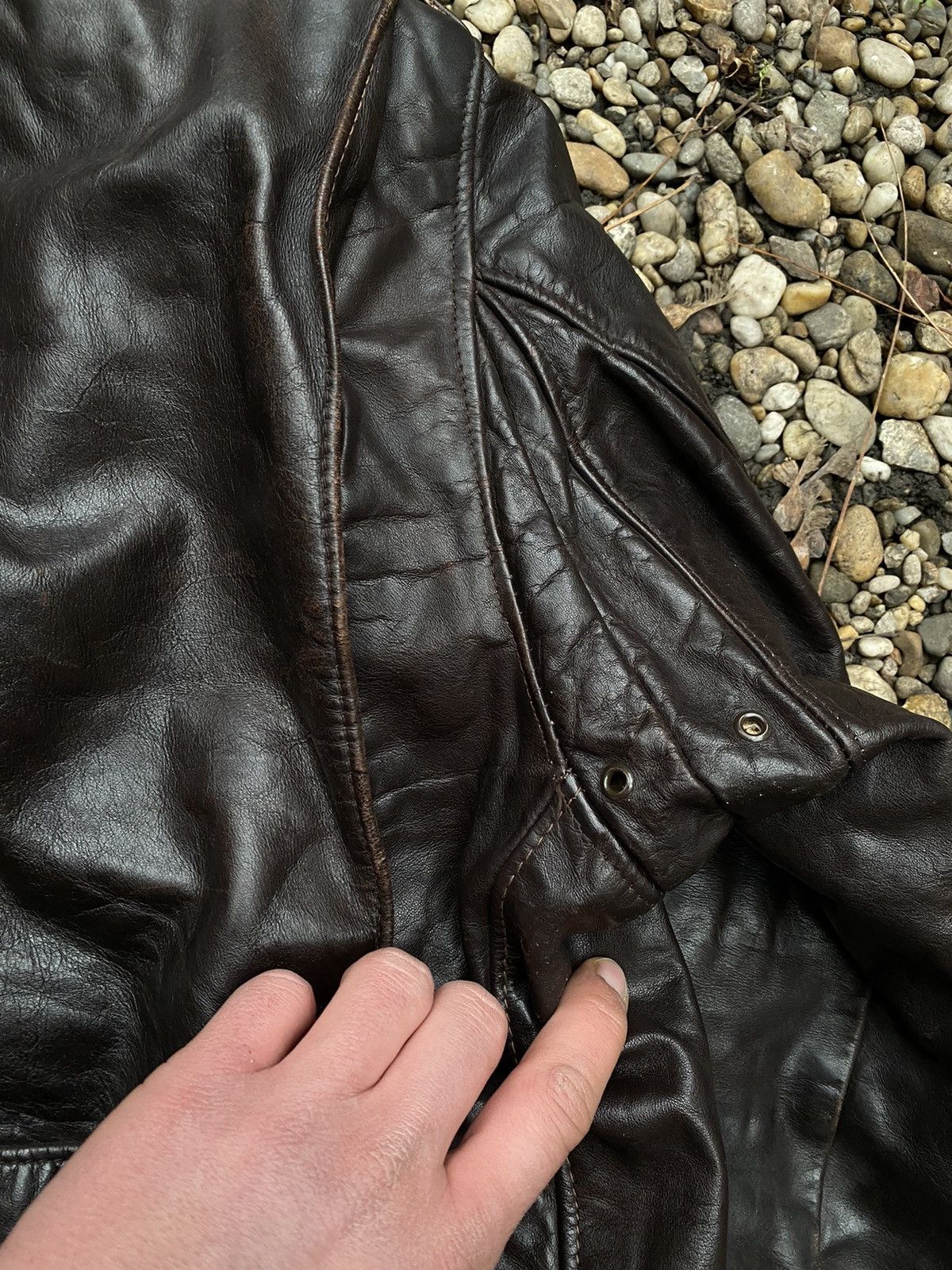 Schott × Vintage Vintage Schott Dense Talon Aviator Leather Jacket Size US M / EU 48-50 / 2 - 12 Thumbnail