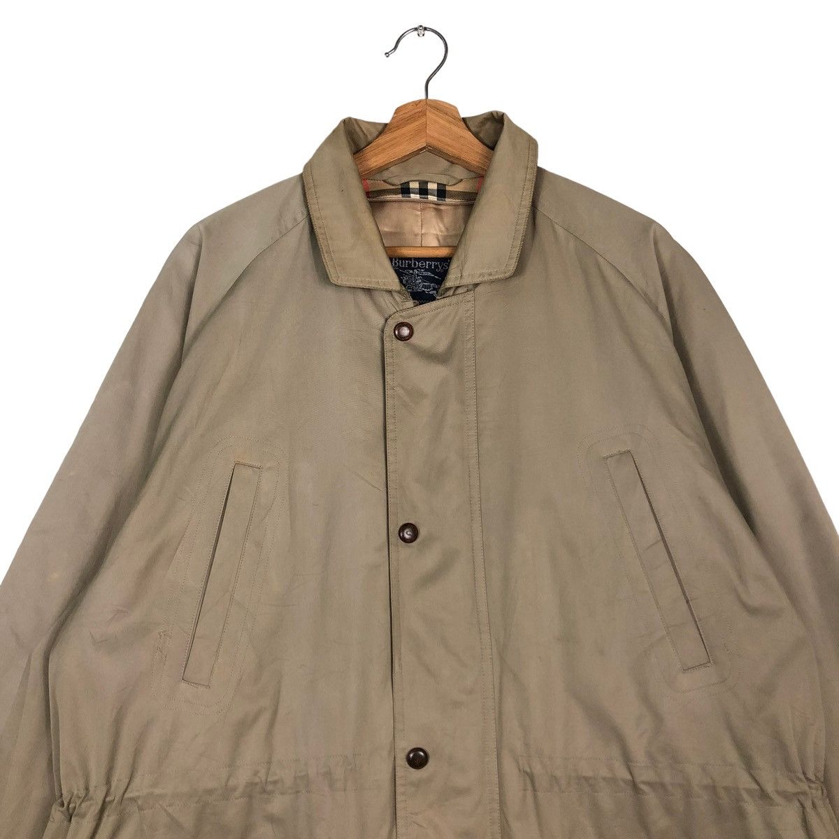 Burberry 🔥VINTAGE BURBERRYS LONG JACKET NOVA CHECK LINING Size US L / EU 52-54 / 3 - 4 Thumbnail