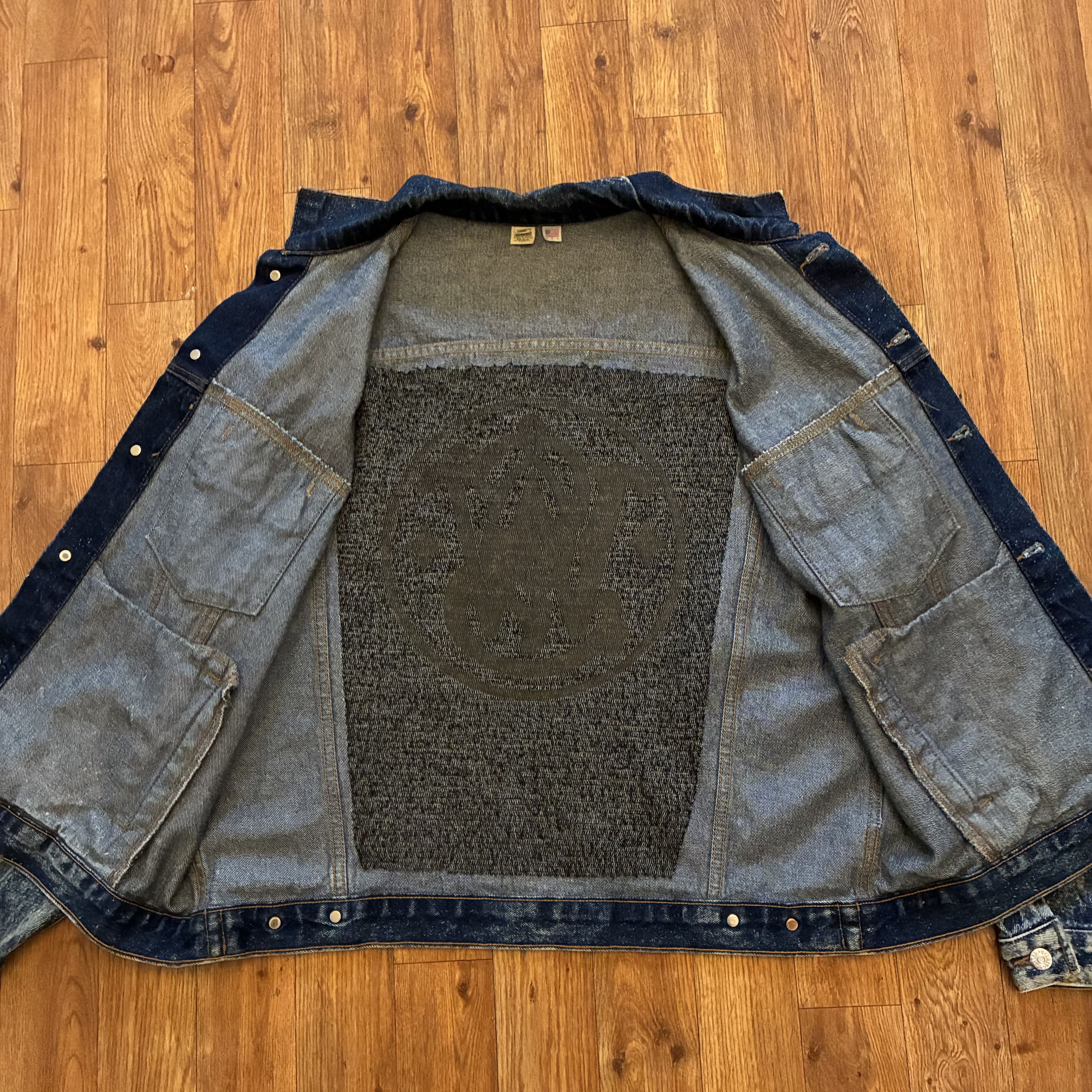 Other 80s Smith & Wesson Acid Wash Denim Trucker Jacket USA L Size US L / EU 52-54 / 3 - 10 Thumbnail