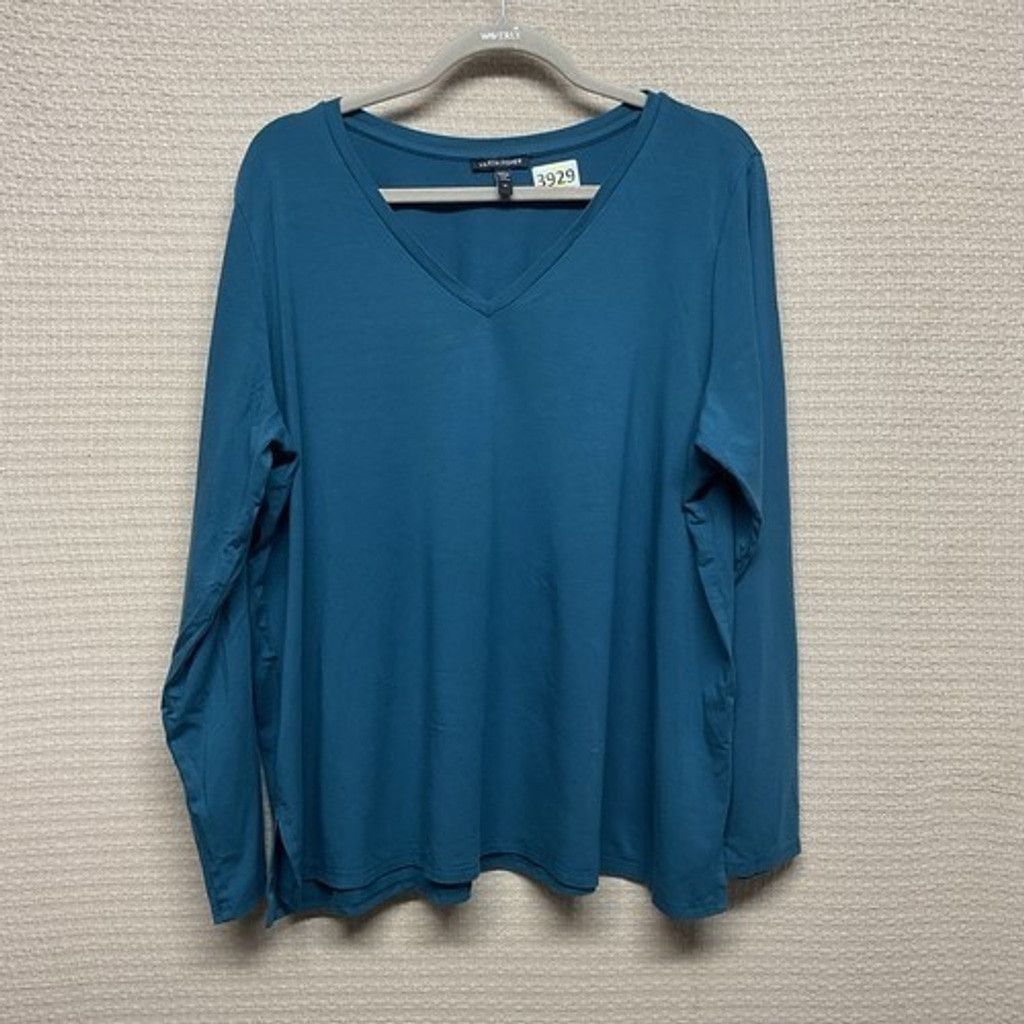 Eileen Fisher NWOT Eileen Fisher V-Neck Boxy Sweater Women Plus Size 1X Size ONE SIZE - 6 Thumbnail