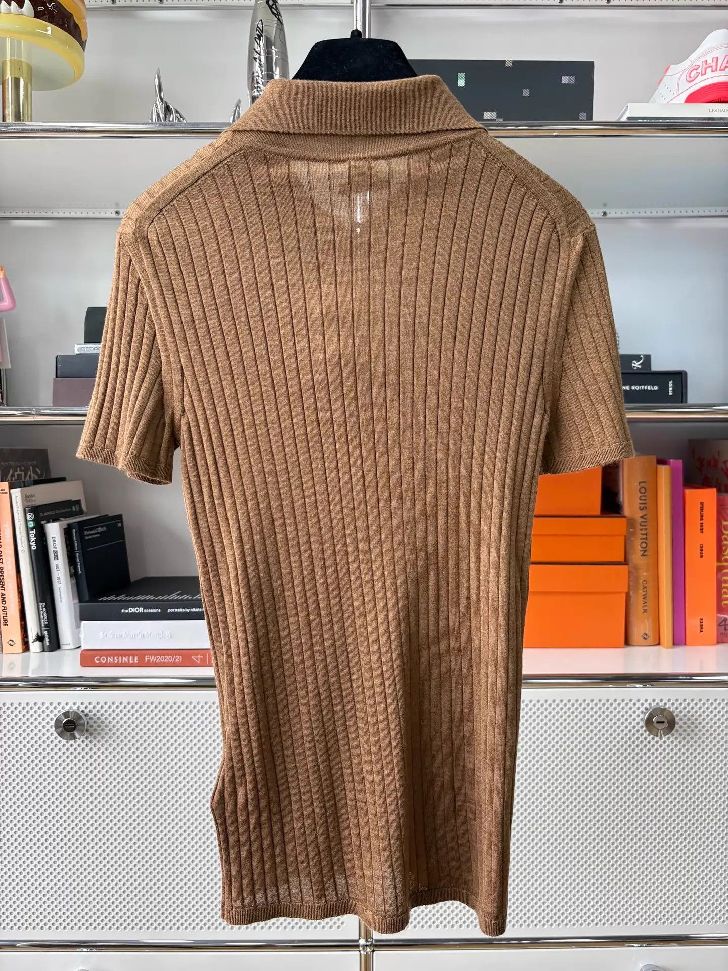 Hermes Hermès 26SS Camel Stripe Slim Sweater 38 70/30 Size S / US 4 / IT 40 - 5 Thumbnail