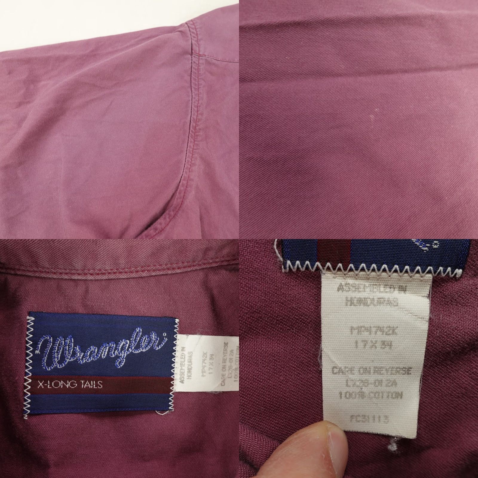 Wrangler VINTAGE Wrangler Shirt Mens XL Burgundy Canvas Western Button-Up 90s Cowboy Outdoor Casual Size US XL / EU 56 / 4 - 8 Thumbnail