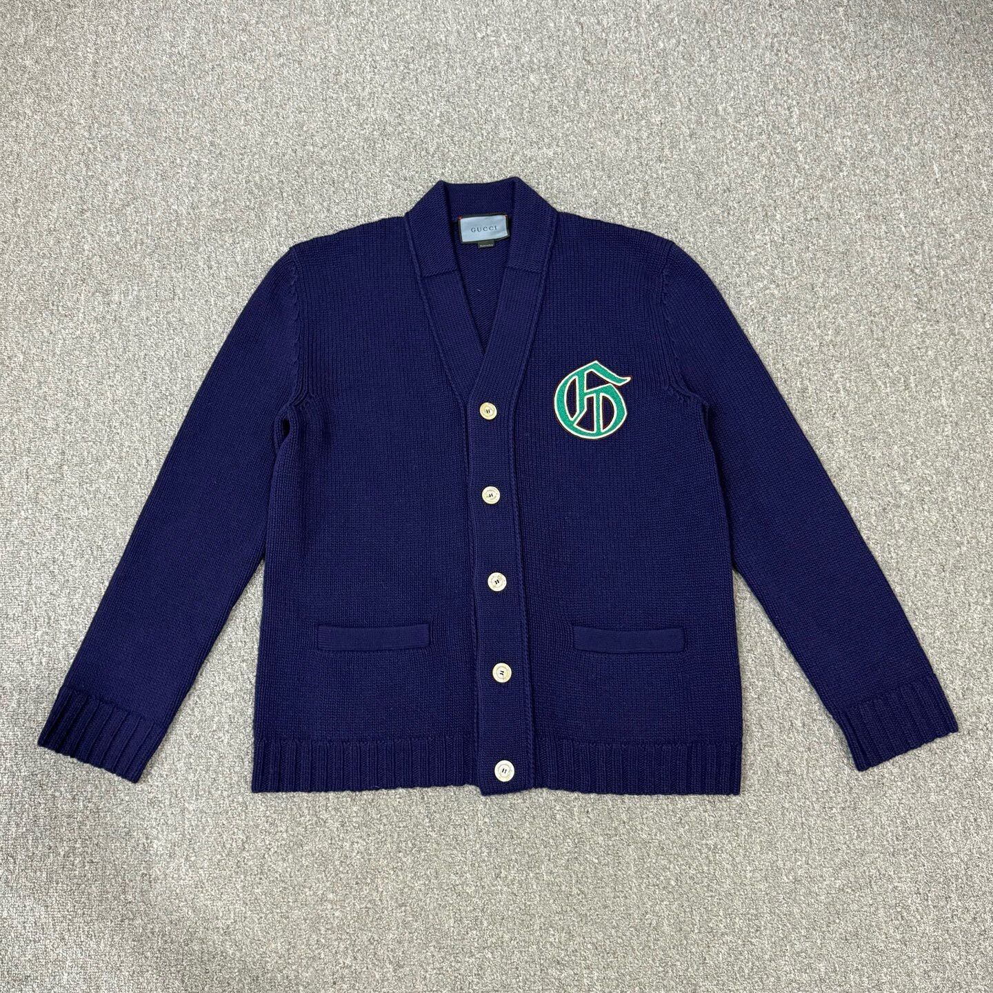 Gucci Gucci Blue Knit Cardigan Size US XL / EU 56 / 4 - 1 Thumbnail