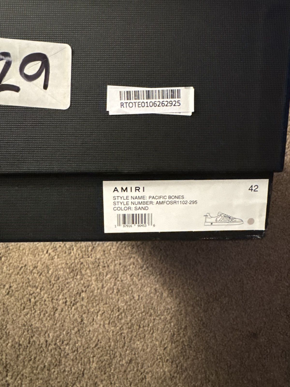 Amiri AMIRI Pacific Bones Low Top Sneaker ‘Sand’ Size 9.5M Size US 9.5 / EU 42-43 - 13 Thumbnail