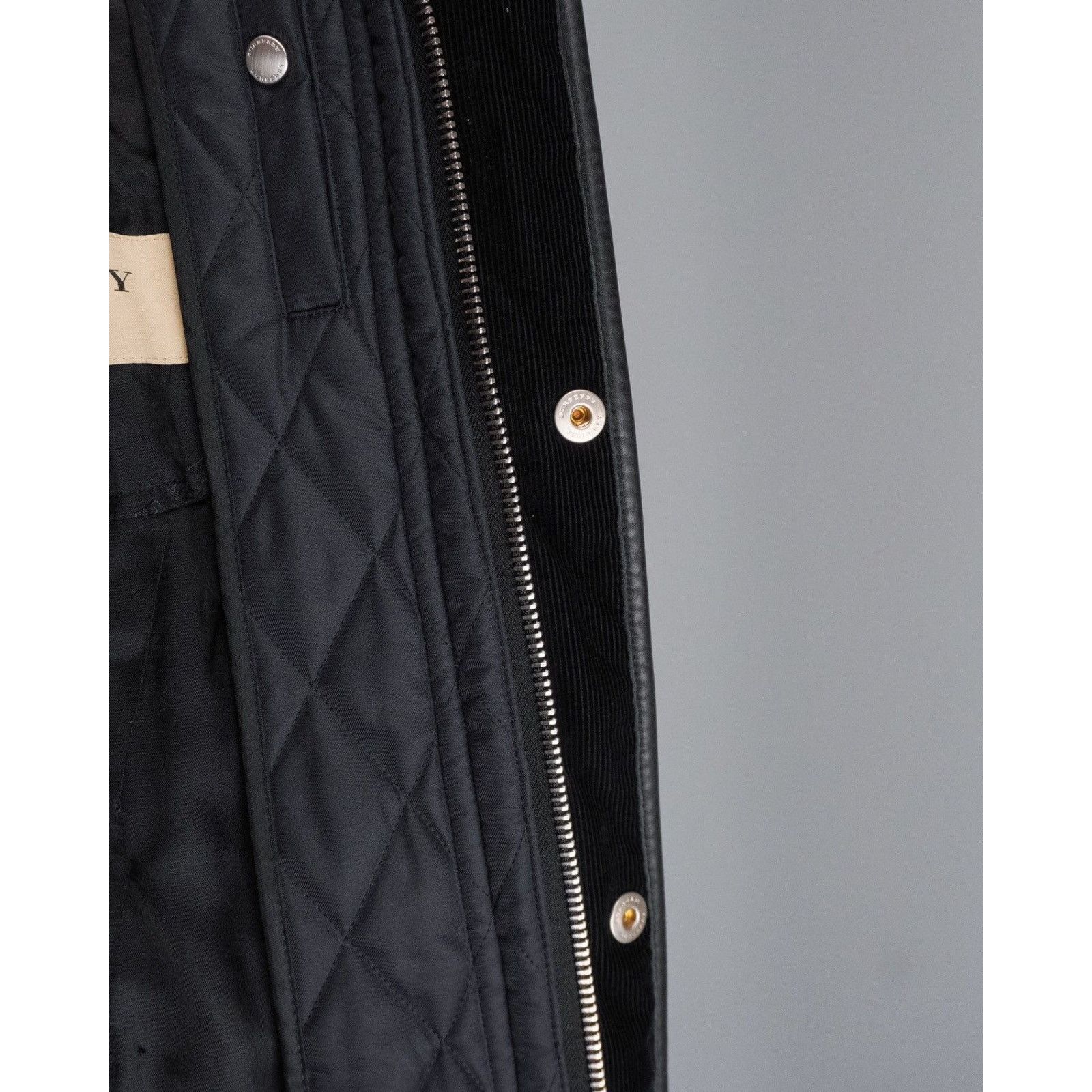 Burberry Burberry quilted cord collar black lamb leather jacket Size US L / EU 52-54 / 3 - 17 Thumbnail