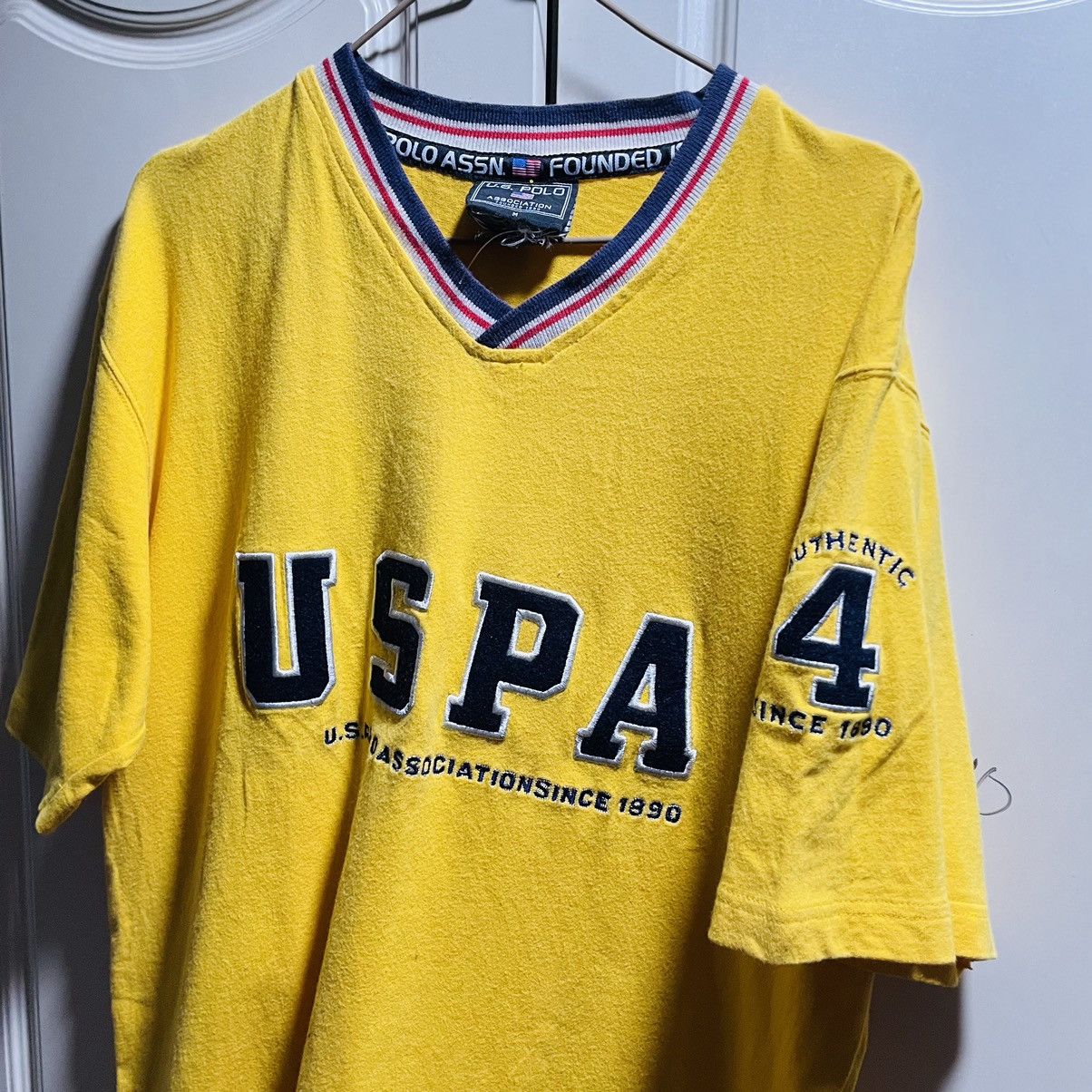 U.S. Polo Assn. × Vintage Vintage USPA V Neck Tee Size US M / EU 48-50 / 2 - 1 Thumbnail