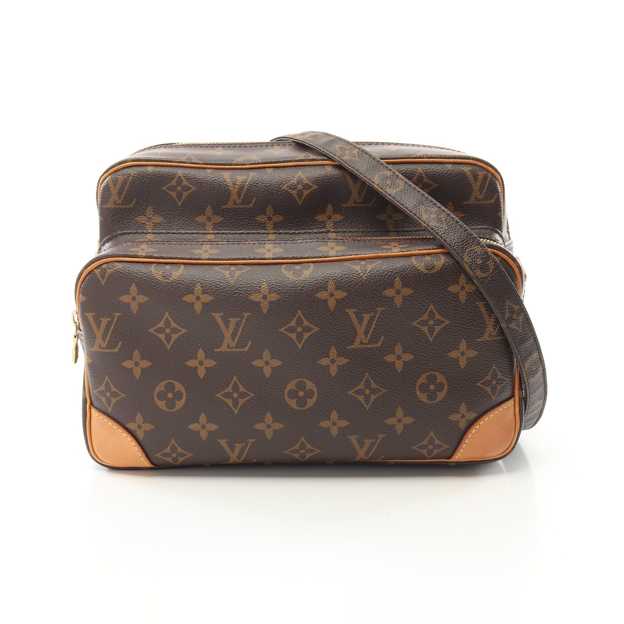 Louis Vuitton Nil Monogram Shoulder Bag Leather Brown, Women's