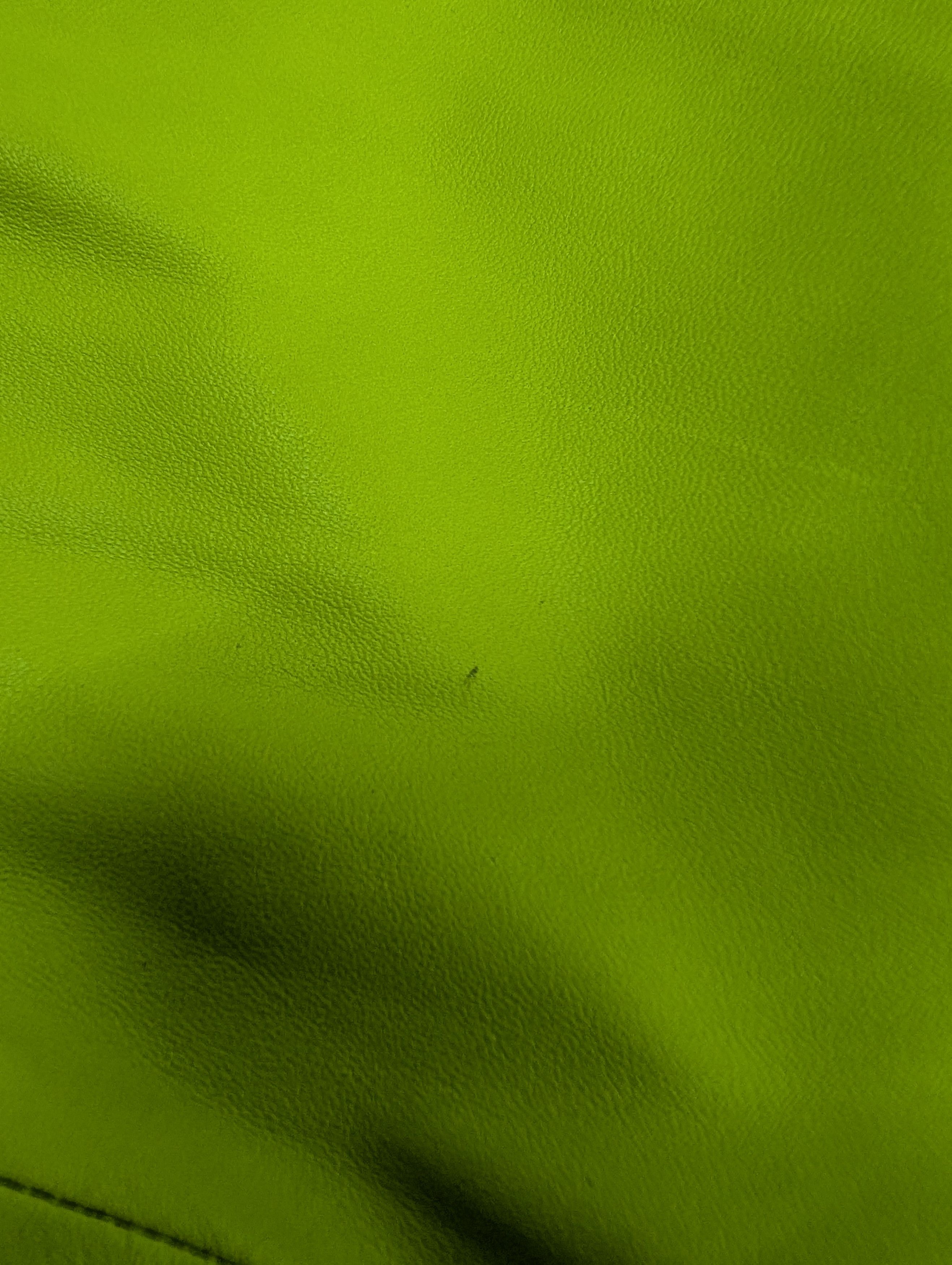 Ralph Lauren Ralph Lauren Lime Green V-Neck Leather Sleevless Dress Size XS / US 0-2 / IT 36-38 - 7 Thumbnail