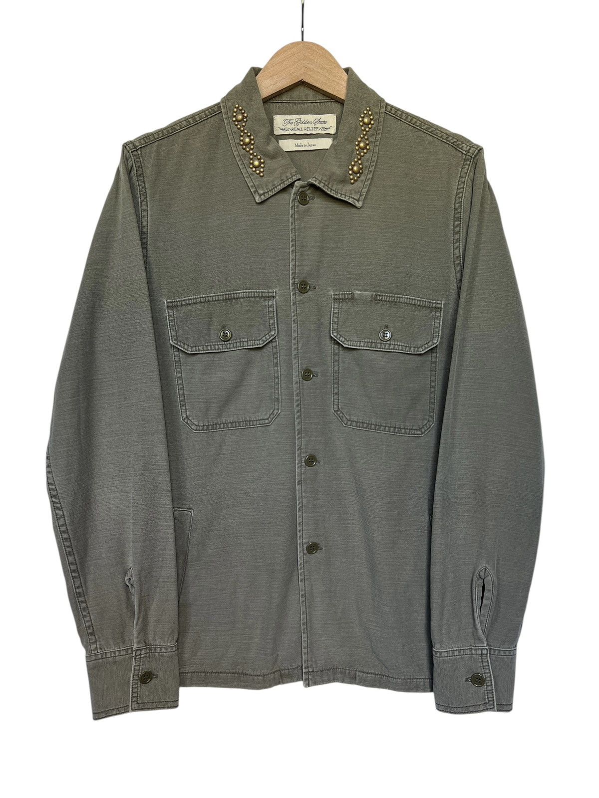 REMI RELIEF】 MILITARY SHIRTS DRESS Remi Relief Studded Military Shirt