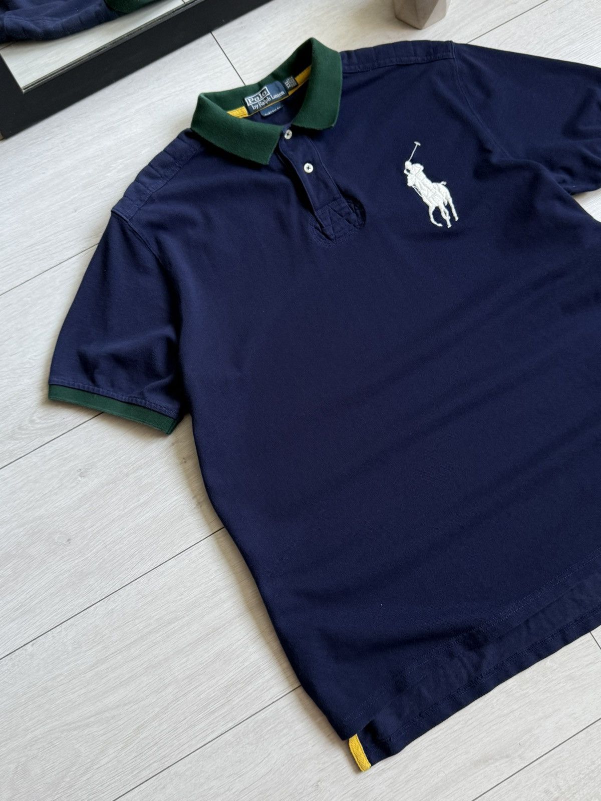 Polo Ralph Lauren Vintage Polo Ralph Lauren Big Pony Polis T-shirt Size US XXL / EU 58 / 5 - 2 Thumbnail