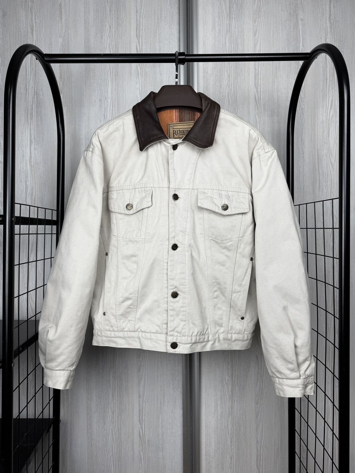 Other Redskins vintage 00s y2k Trucker Bomber leather collar jackt Size US M / EU 48-50 / 2 - 1 Thumbnail