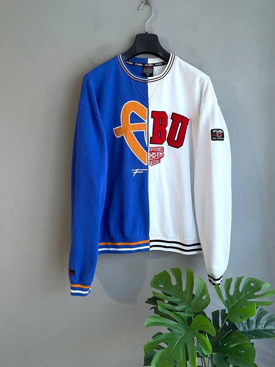 Fubu Vintage FUBU Men's White/Blue Hip Hop Oversized Sweatshirt M Size US M / EU 48-50 / 2 - 1 Thumbnail