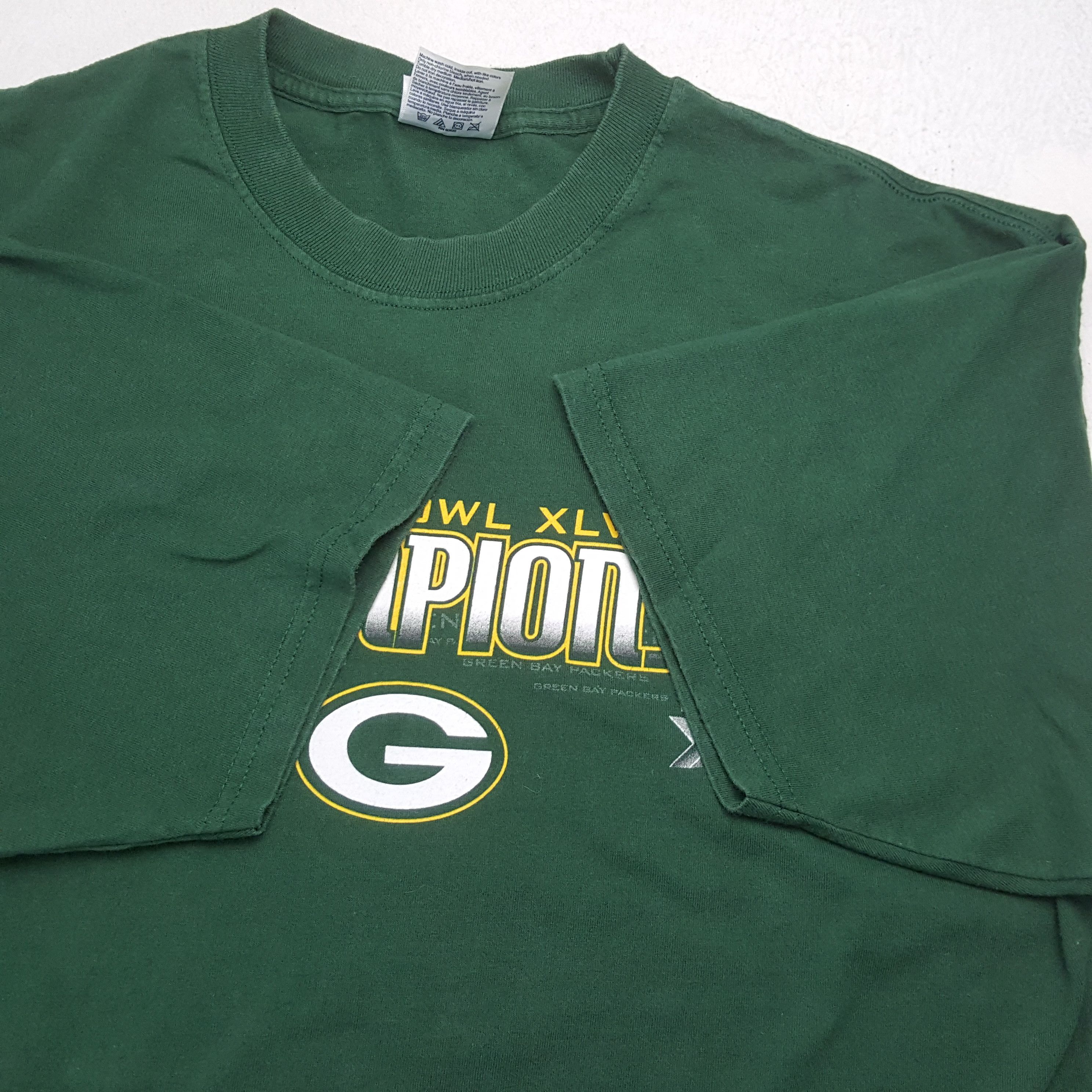NFL × Vintage Green Bay Packers Super Bowl CHAMPIONS NFL Tshirt C285N15 Size US L / EU 52-54 / 3 - 7 Thumbnail