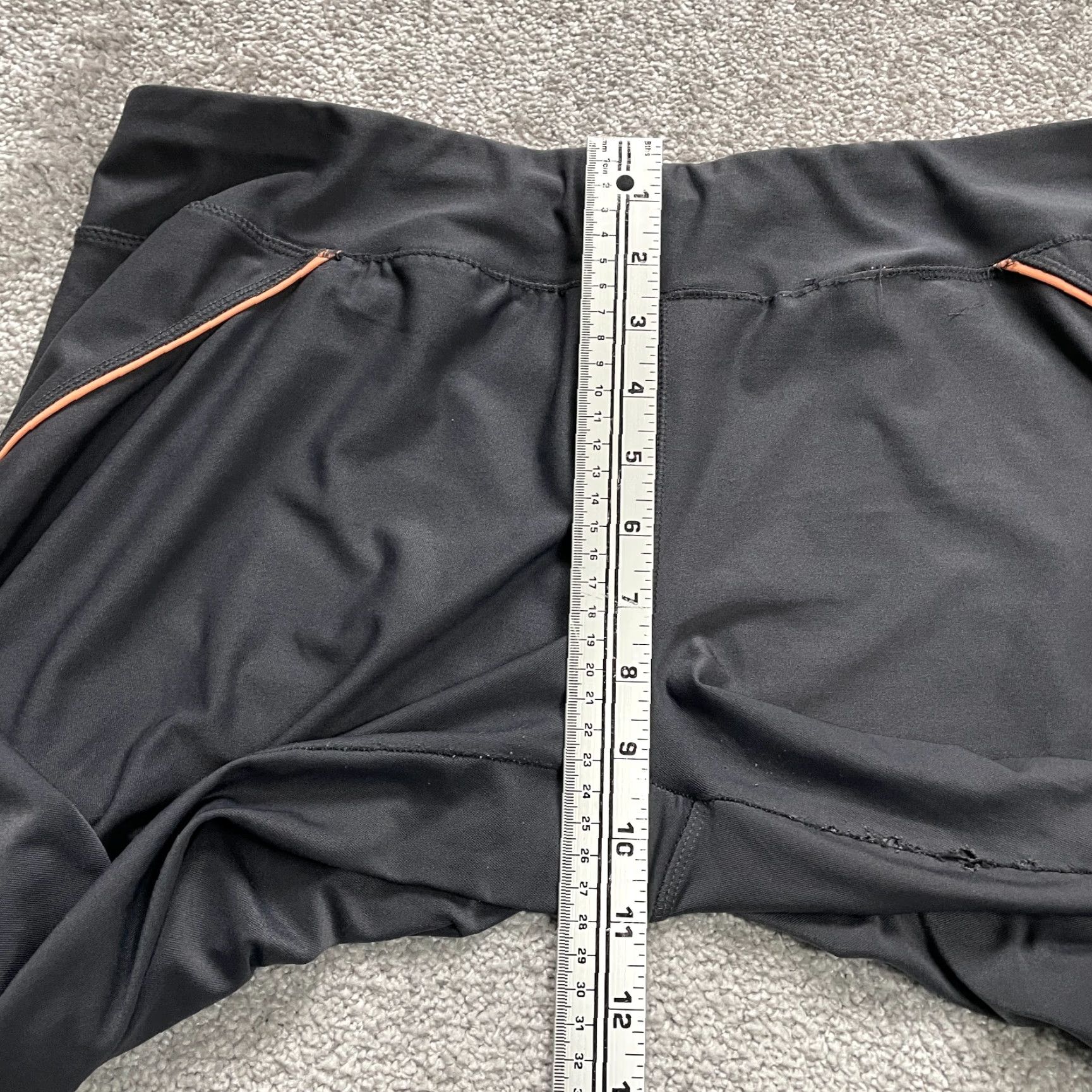 Avia VINTAGE Avia Active Pants Compression Womens L Black Orange Cropped Biking Gym 33x17 Size 36" / US 14 / IT 50 - 6 Thumbnail